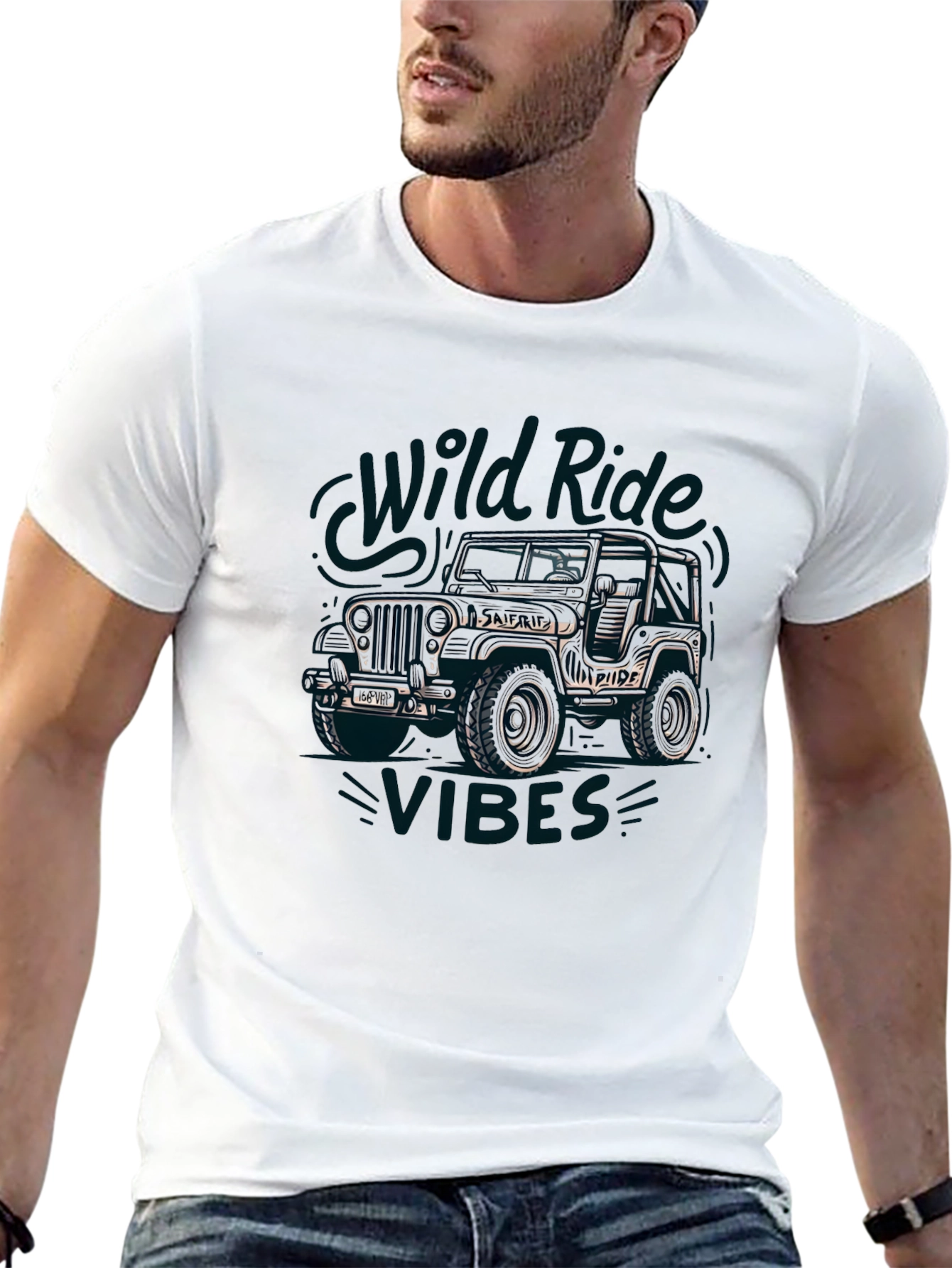 Wild Rides Vibes Black Graphic Tee