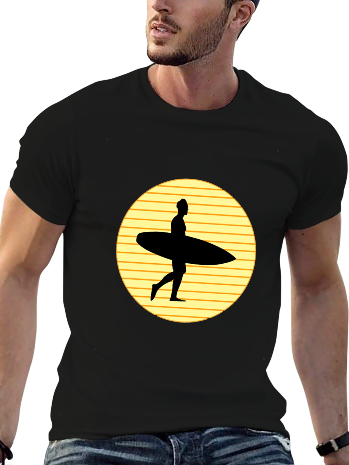 Retro Surfer Silhouette T-Shirt
