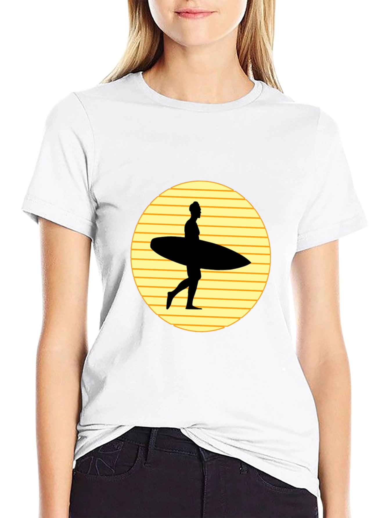 Retro Surfer Silhouette T-Shirt