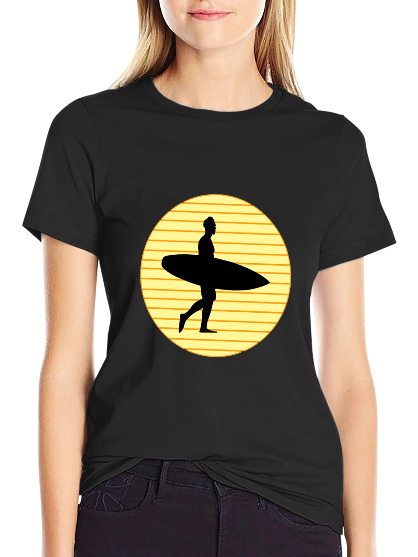 Retro Surfer Silhouette T-Shirt