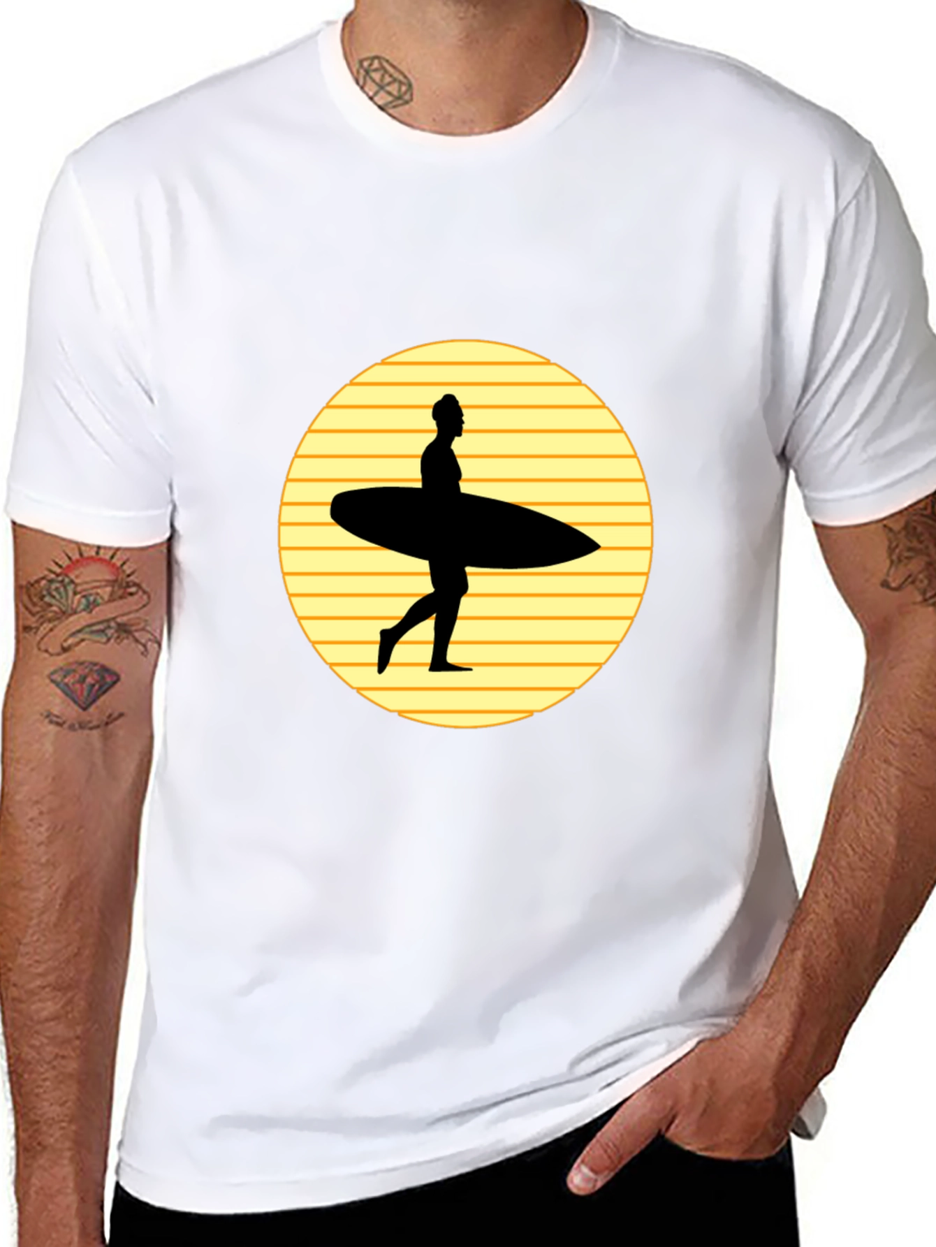 Retro Surfer Silhouette T-Shirt