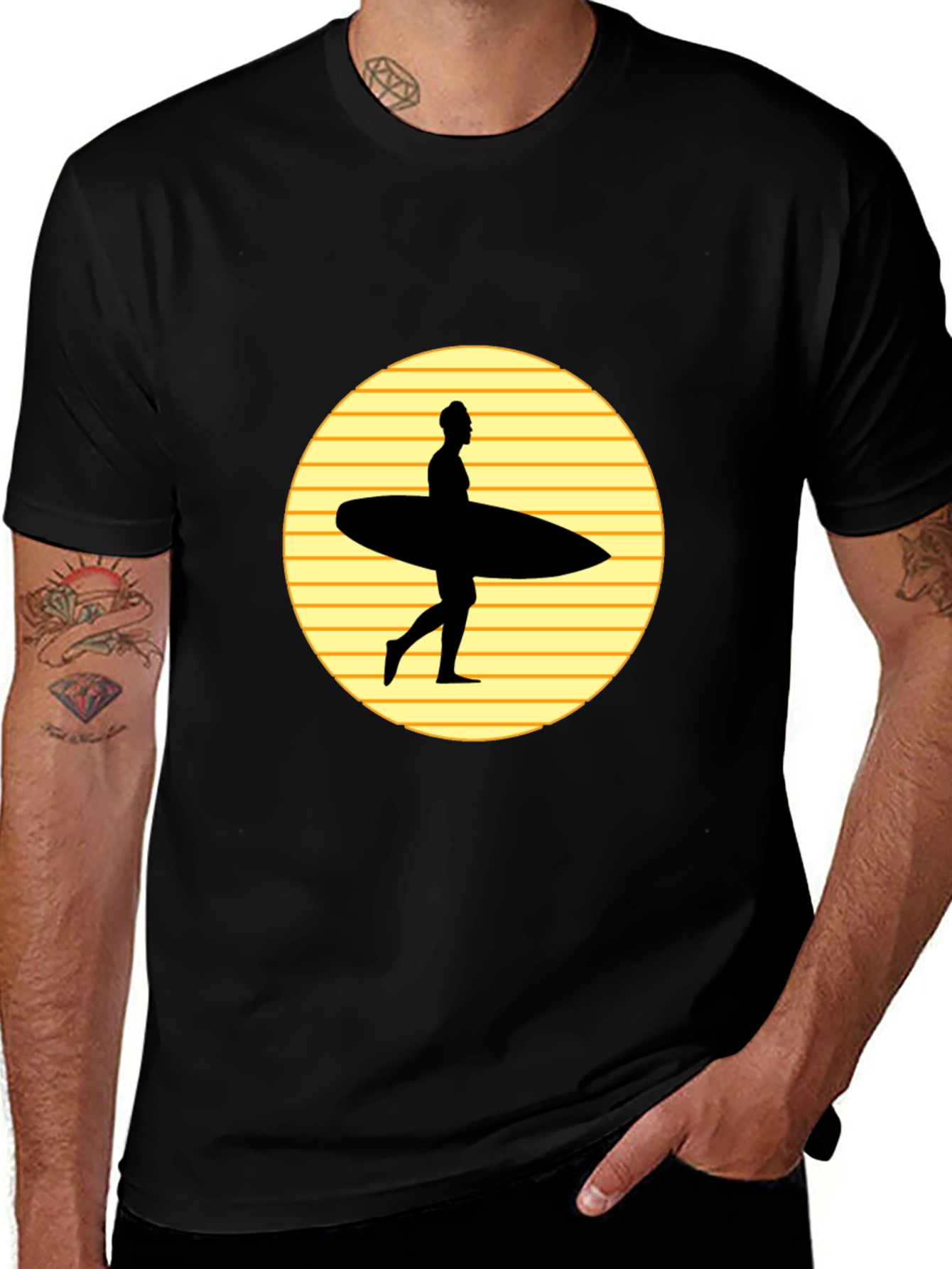 Retro Surfer Silhouette T-Shirt