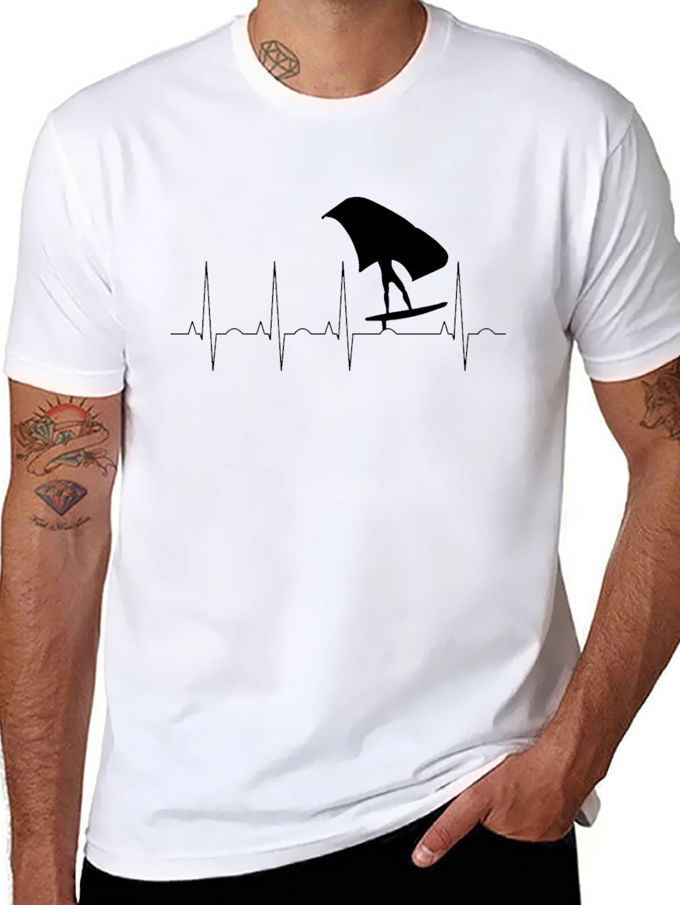 Wing Foiling Heartbeat T-Shirt - Passion on Display