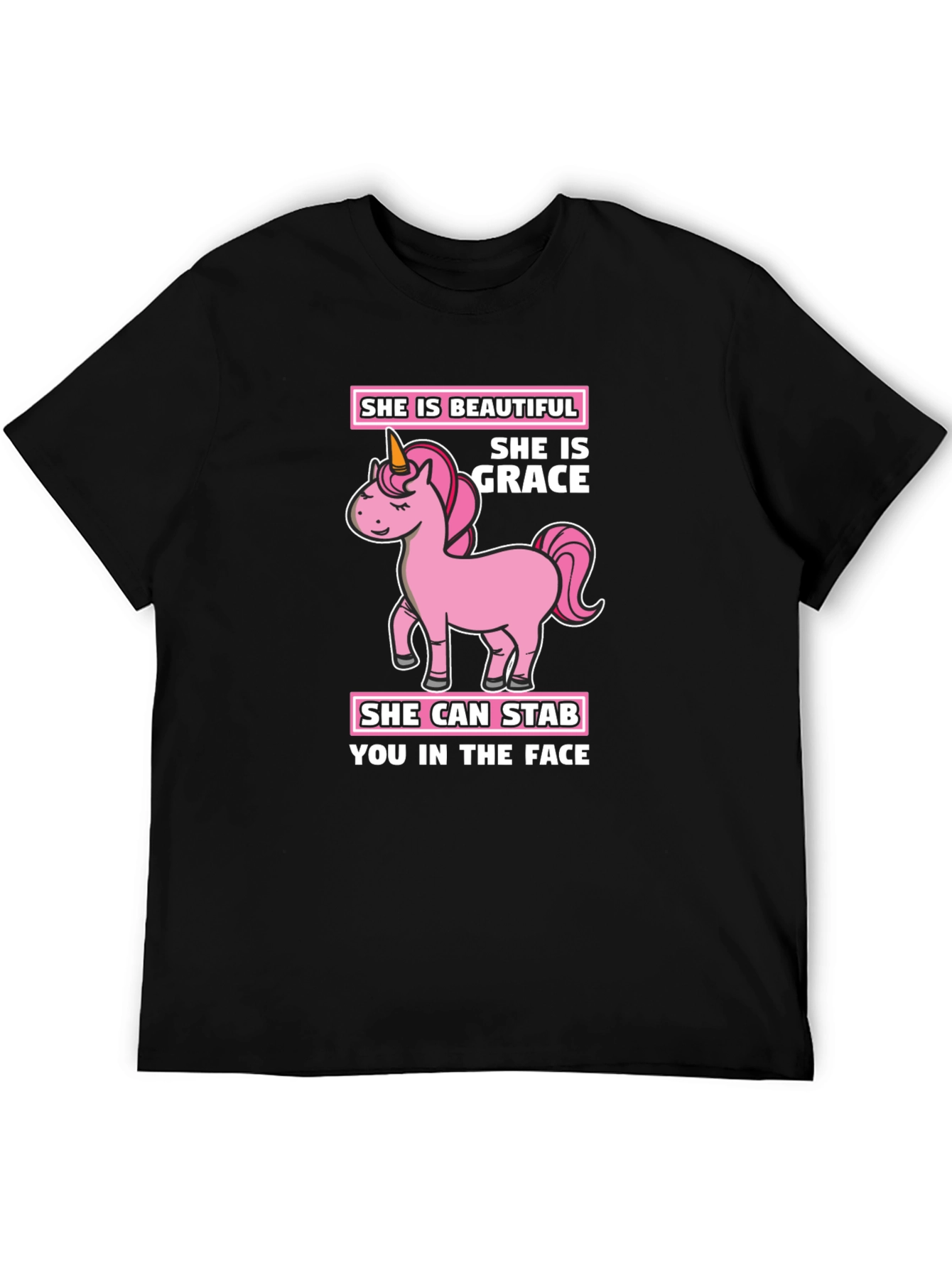 Unicorn She is Beautiful Graphic T-Shirt