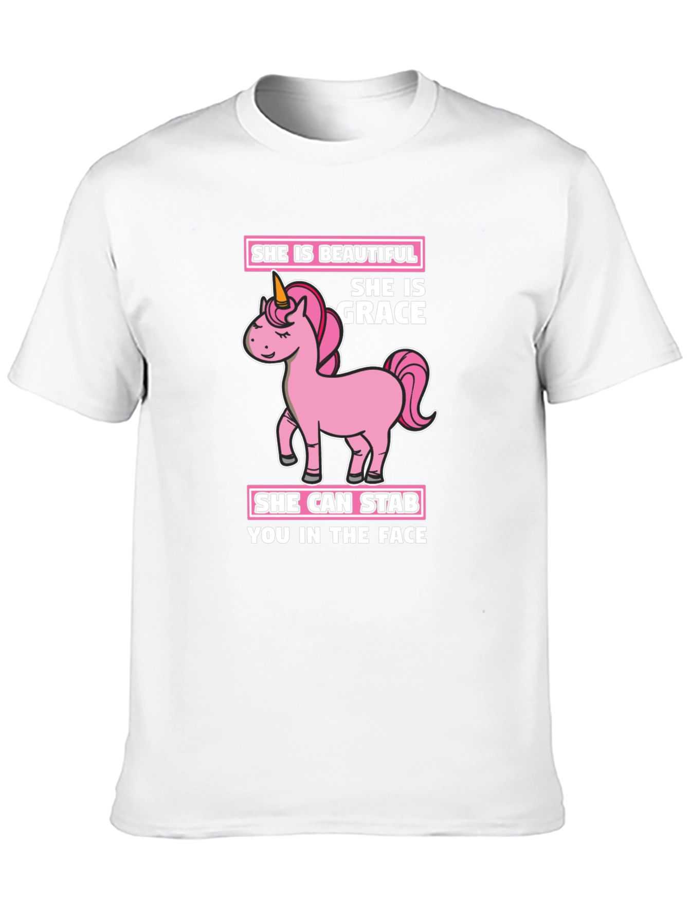 Unicorn She is Beautiful Graphic T-Shirt