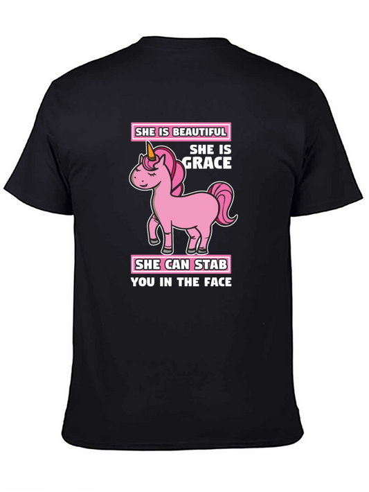 Unicorn She is Beautiful Graphic T-Shirt