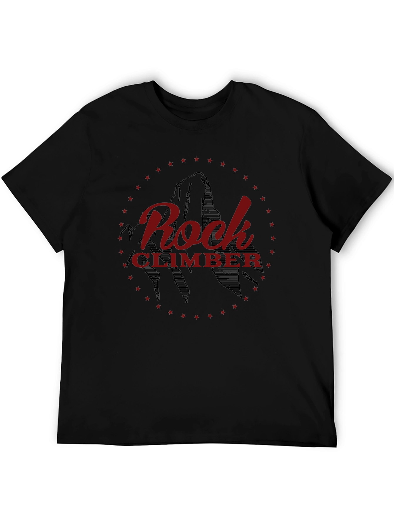 Rock Climber Graphic T-Shirt - Black Cotton Tee