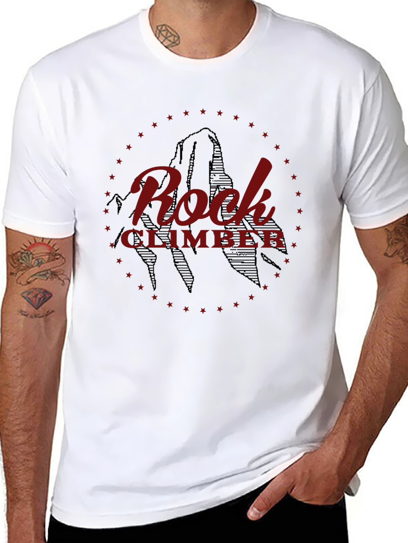 Rock Climber Graphic T-Shirt - Black Cotton Tee