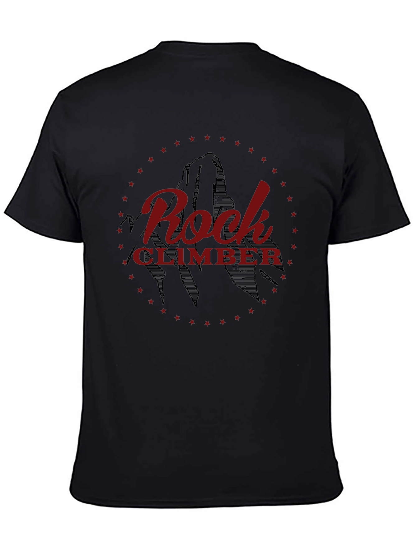 Rock Climber Graphic T-Shirt - Black Cotton Tee