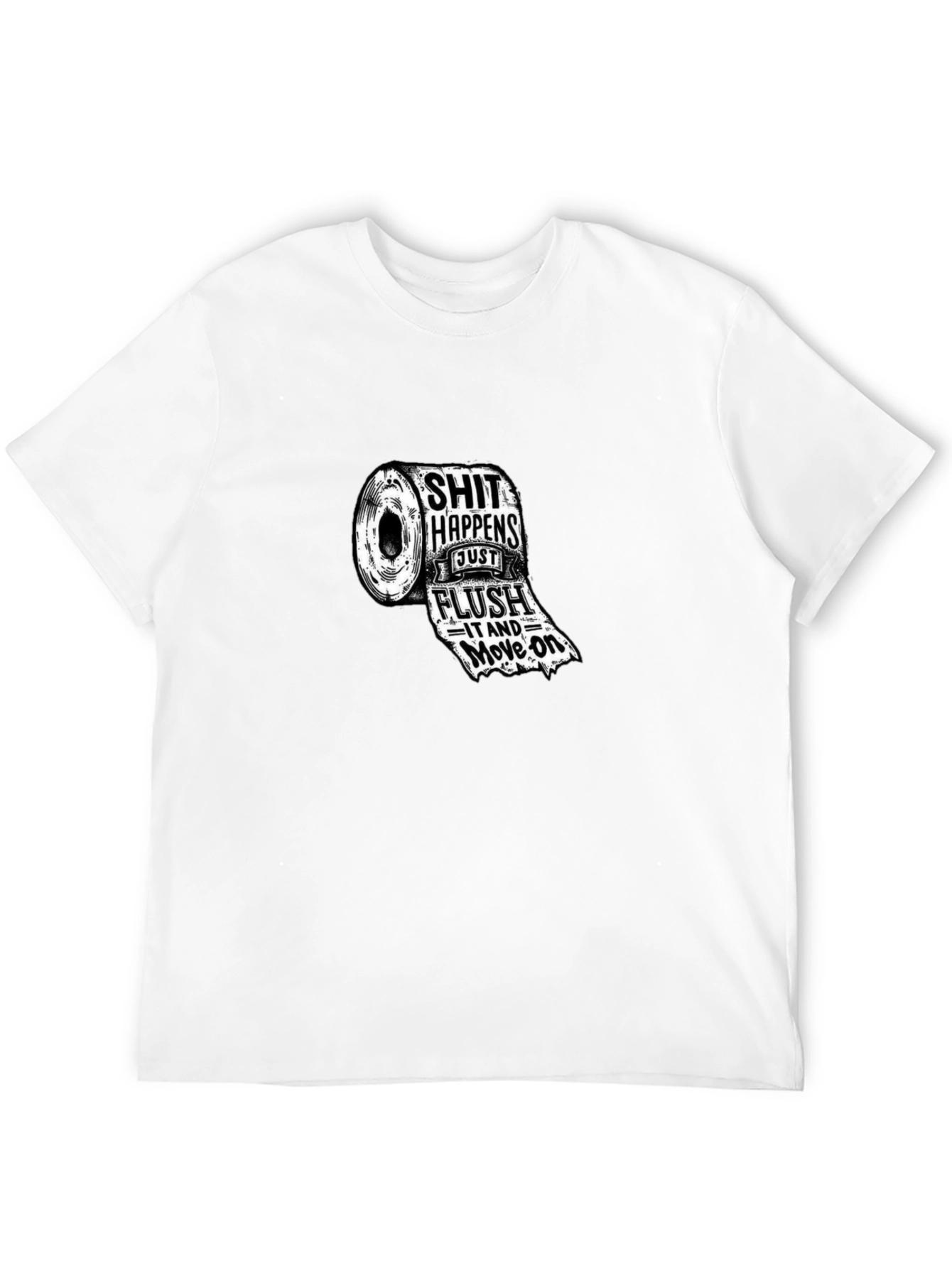 Funny Toilet Paper Roll Graphic T-Shirt