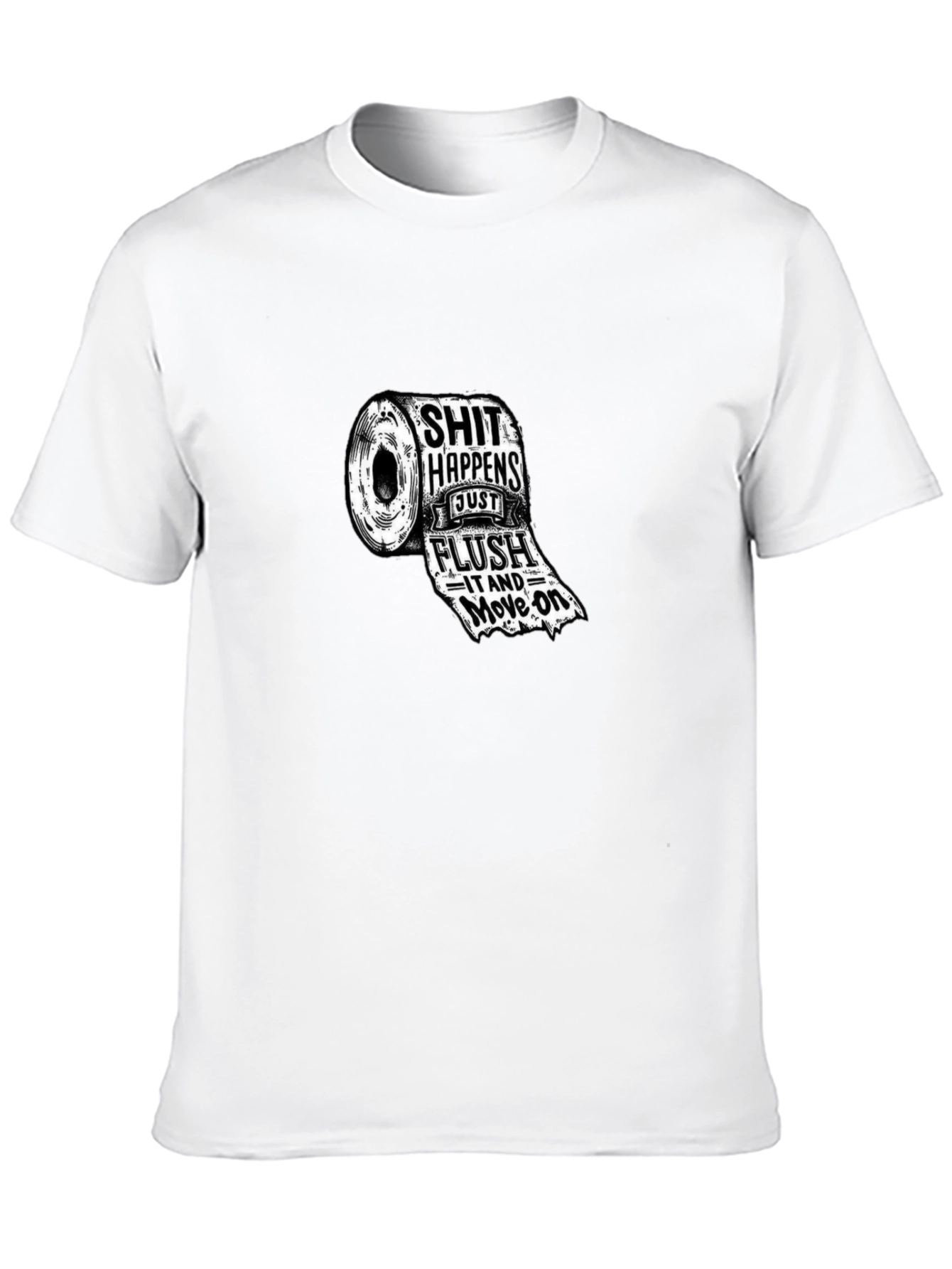 Funny Toilet Paper Roll Graphic T-Shirt