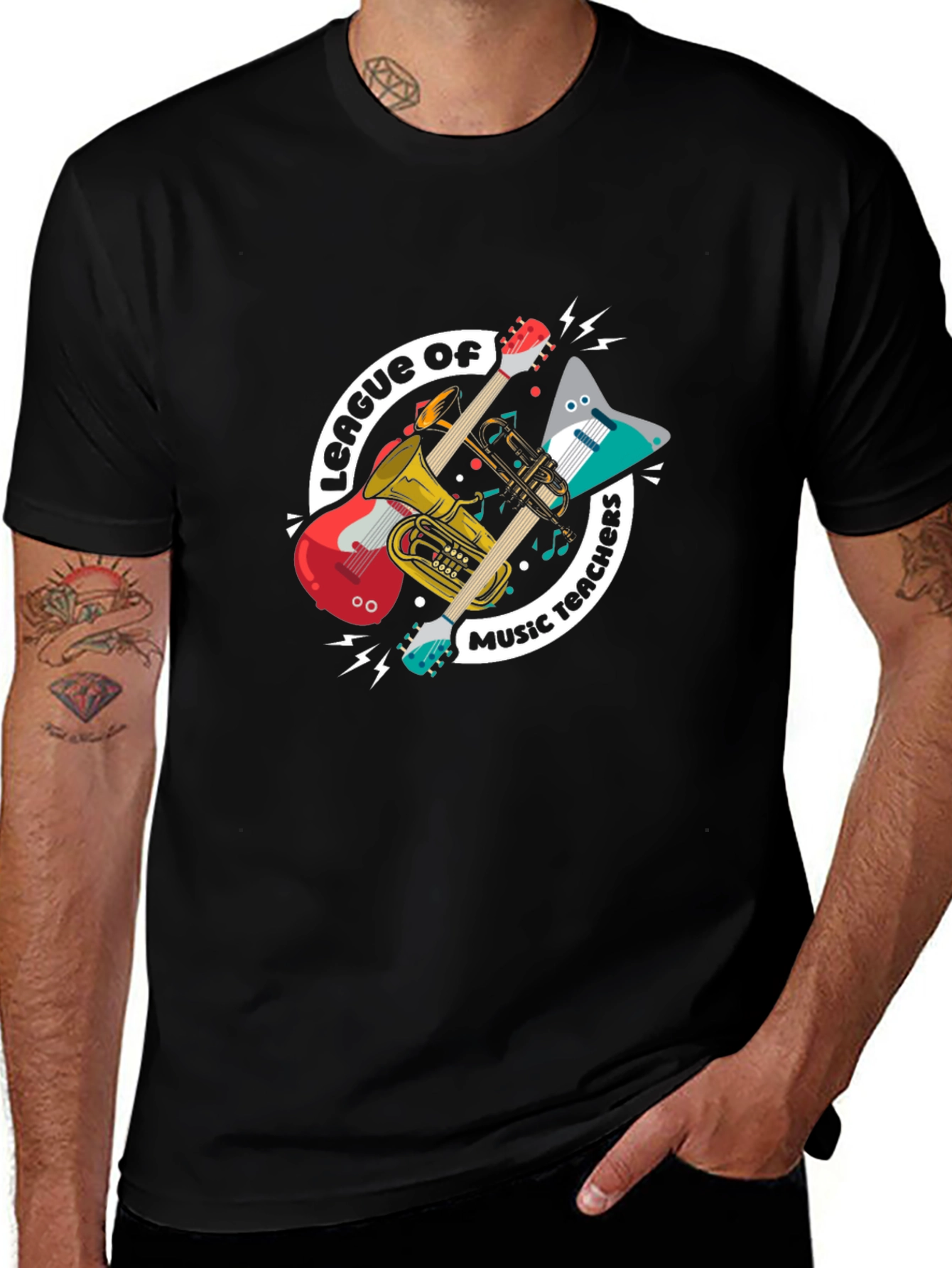 Music Teachers League T-Shirt: Instruments Graphic