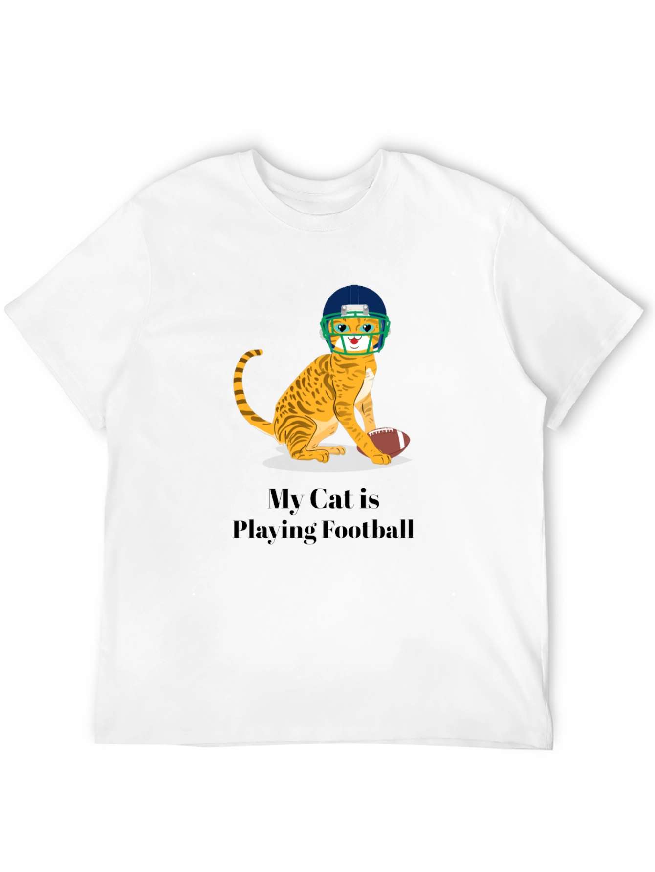 Funny Cat Football T-Shirt