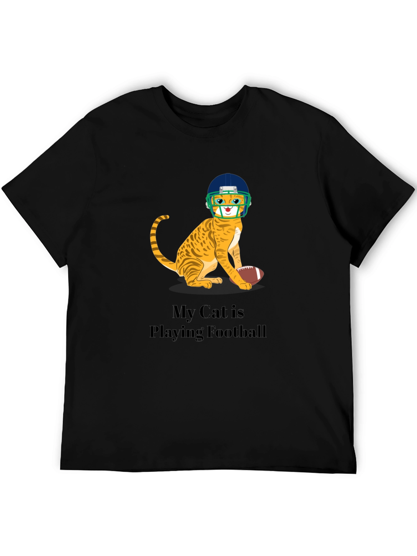Funny Cat Football T-Shirt