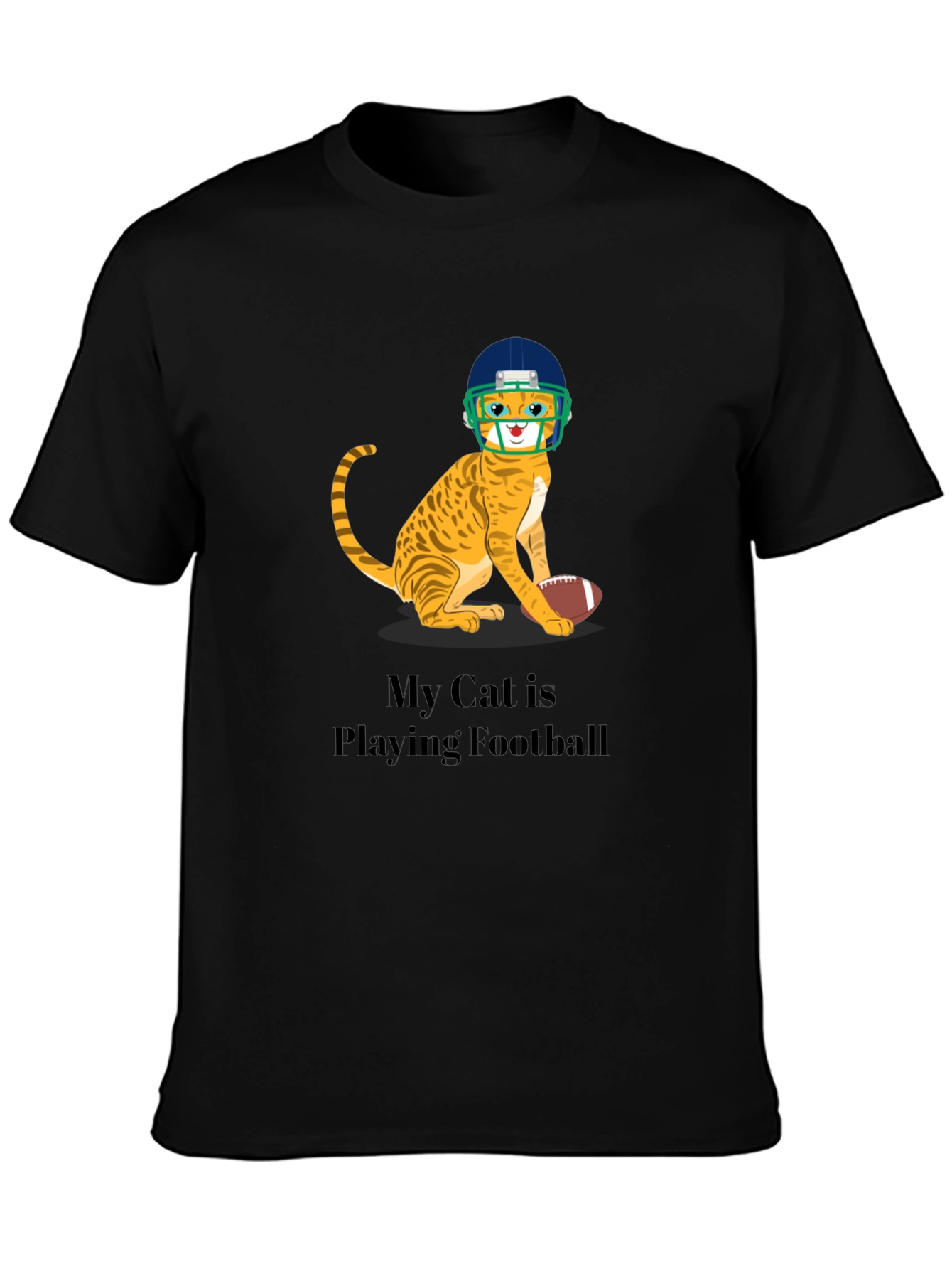 Funny Cat Football T-Shirt