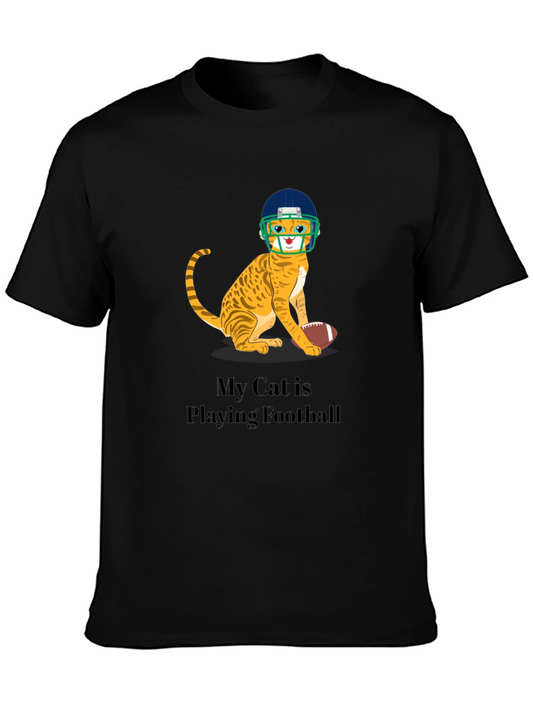 Funny Cat Football T-Shirt