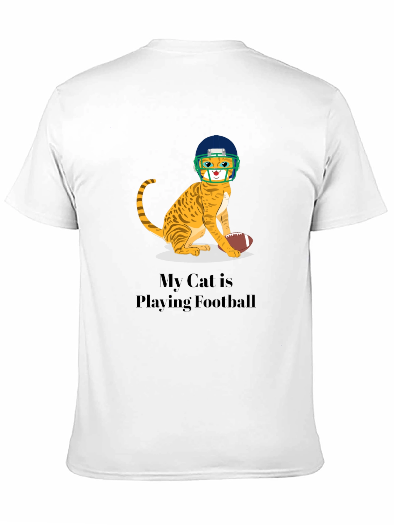 Funny Cat Football T-Shirt