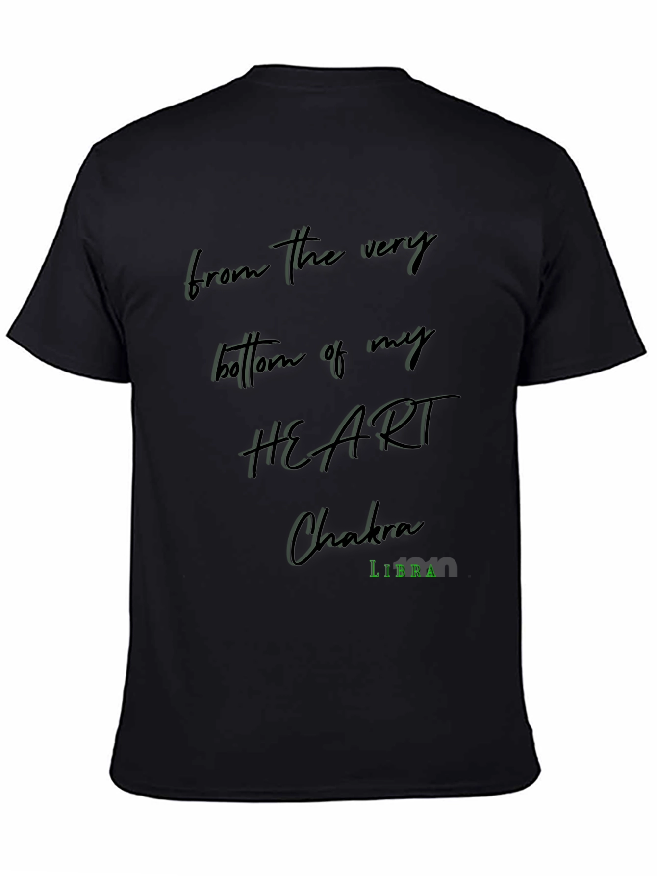 Heart Chakra Libra Black Graphic Tee