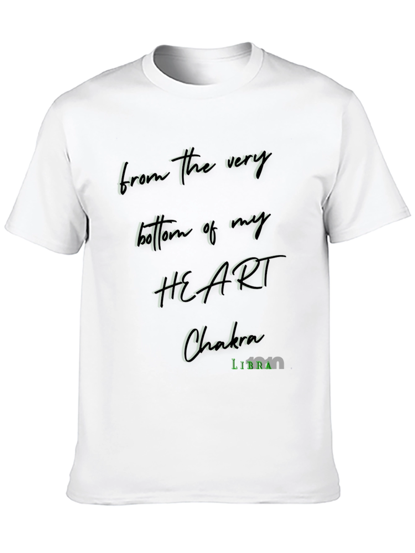 Heart Chakra Libra Black Graphic Tee