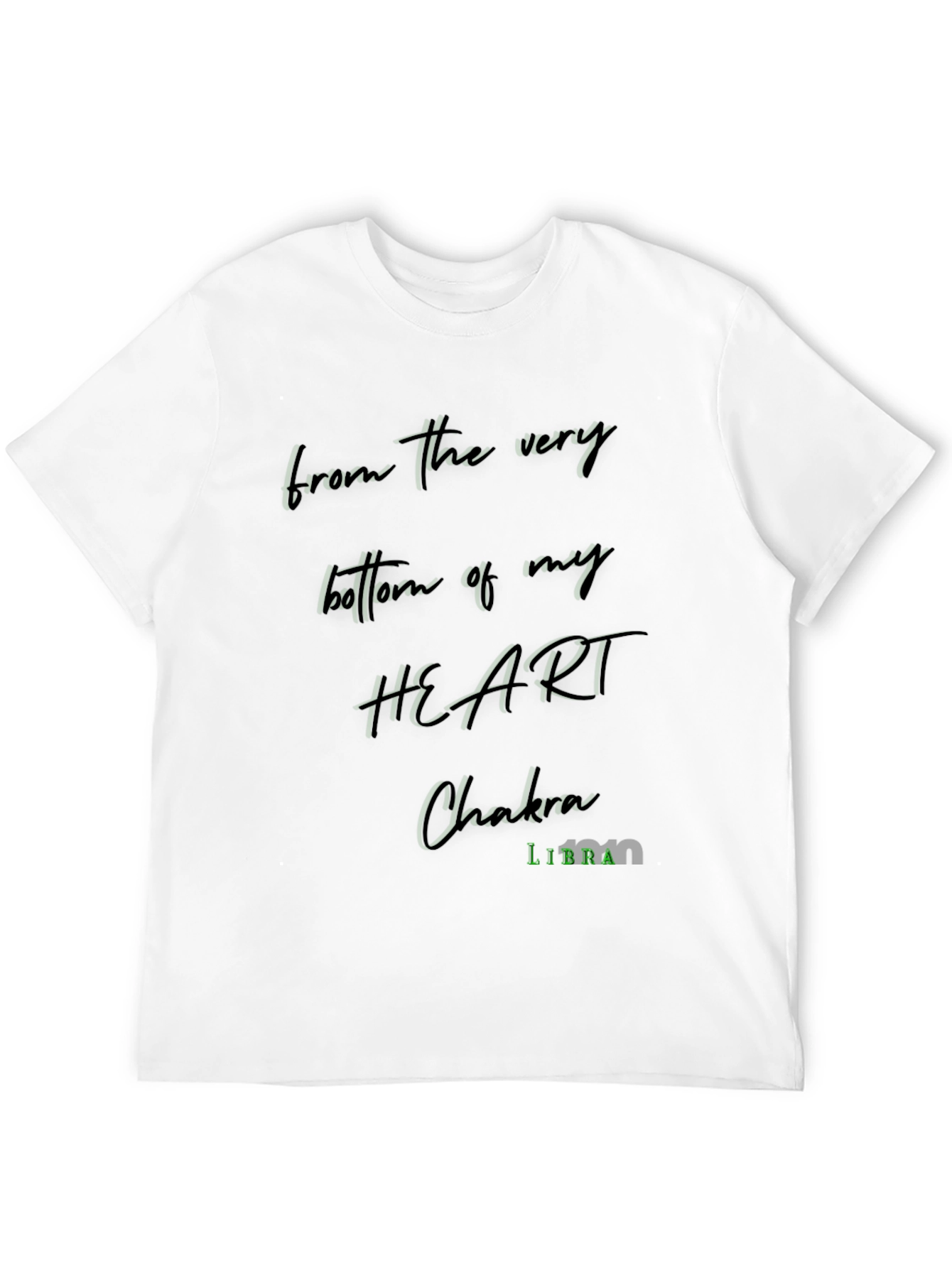 Heart Chakra Libra Black Graphic Tee