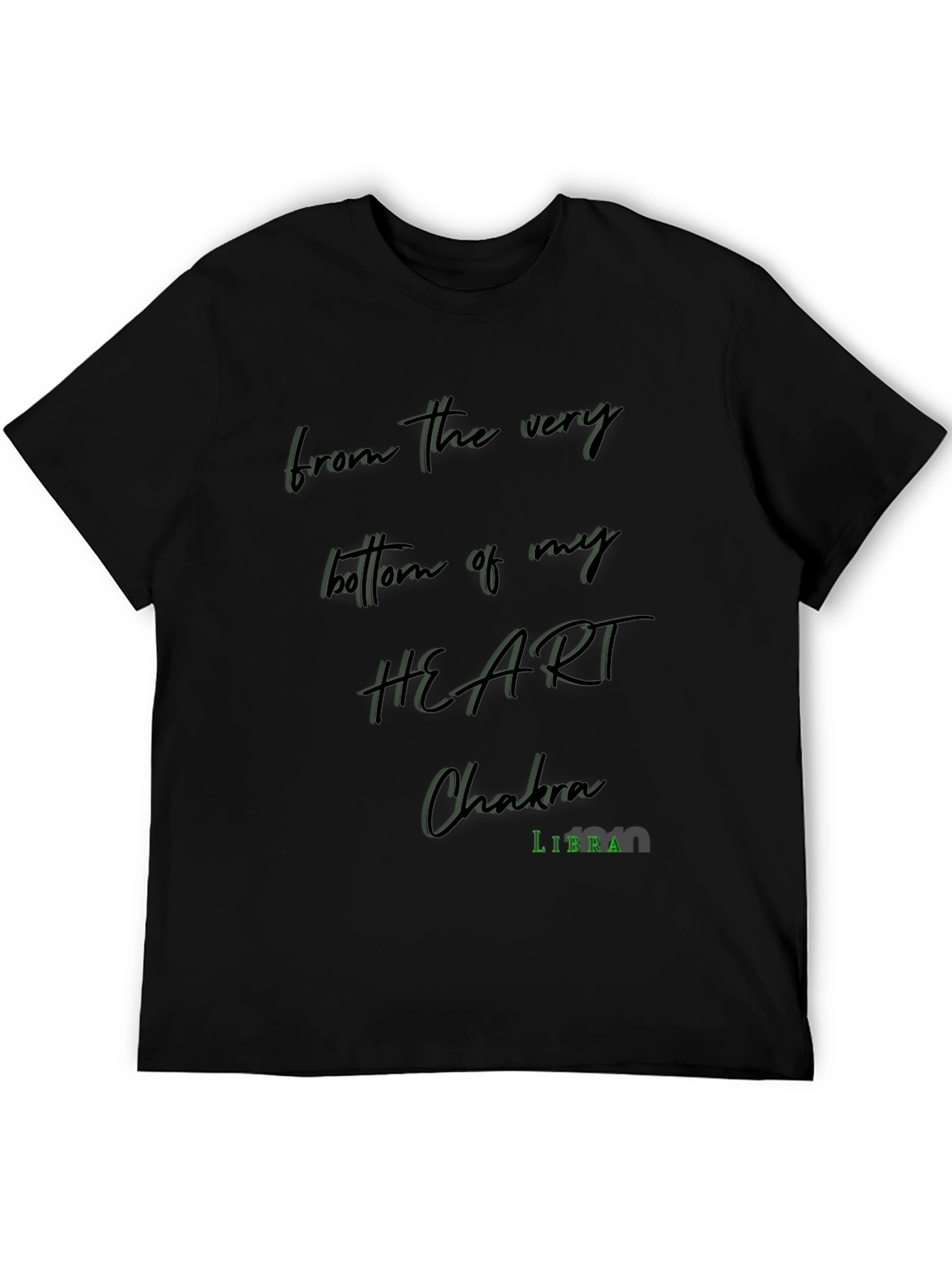Heart Chakra Libra Black Graphic Tee