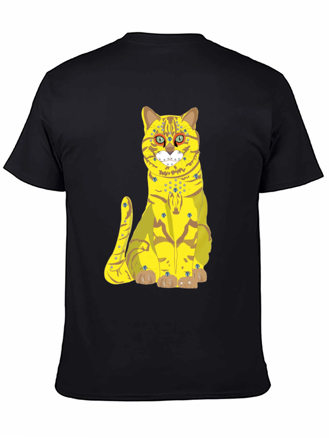 Funky Cat Graphic Tee - Black