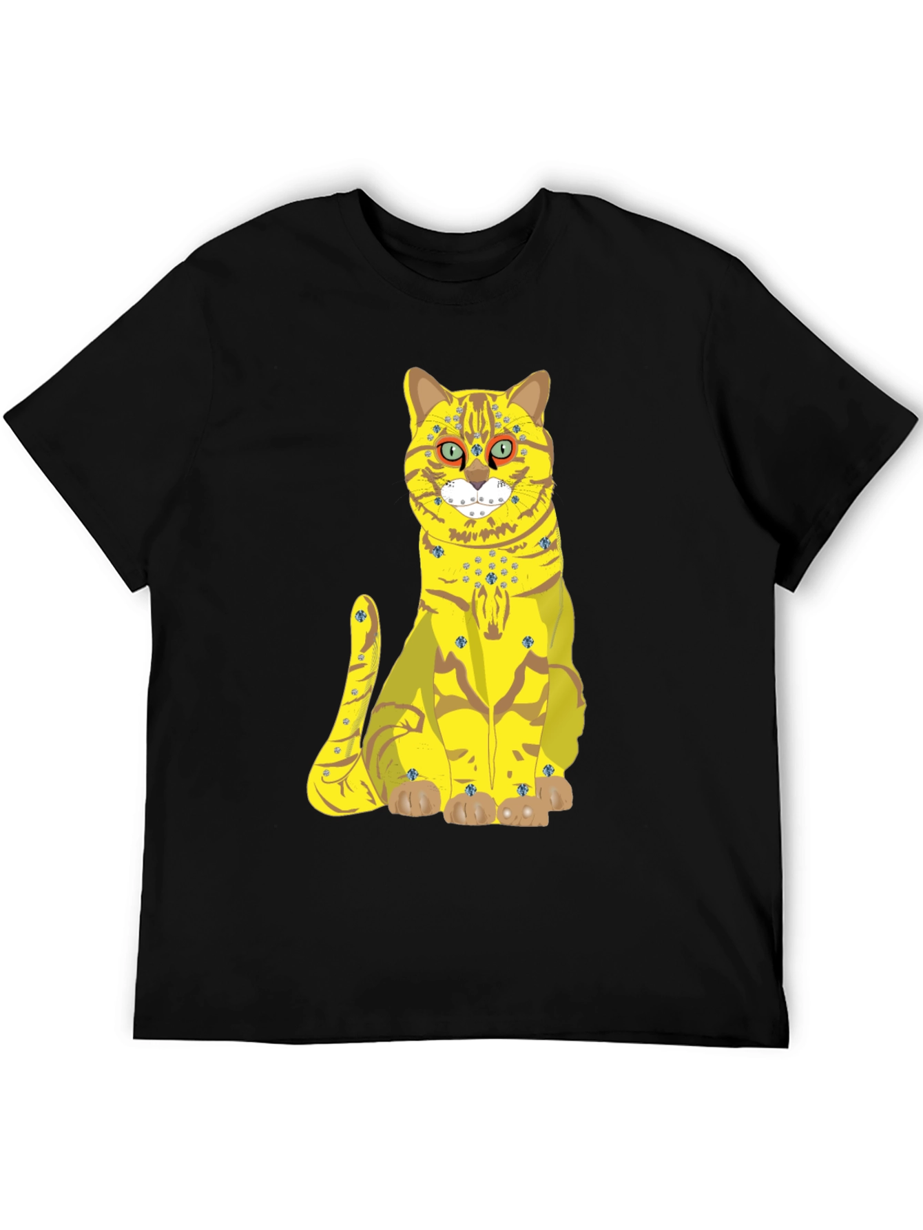 Funky Cat Graphic Tee - Black