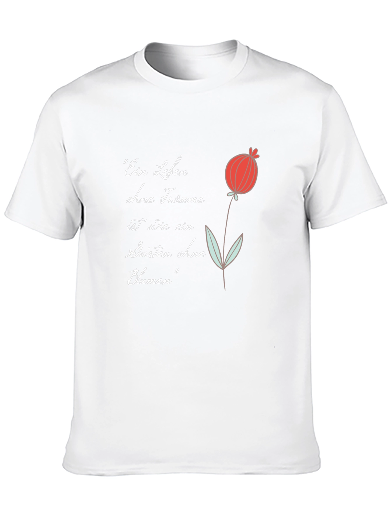 Poppy Flower Graphic Black T-Shirt