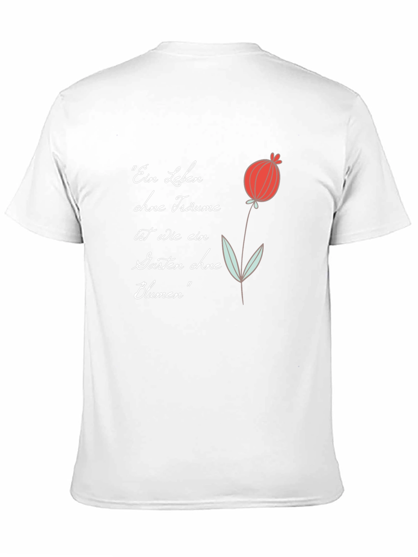Poppy Flower Graphic Black T-Shirt