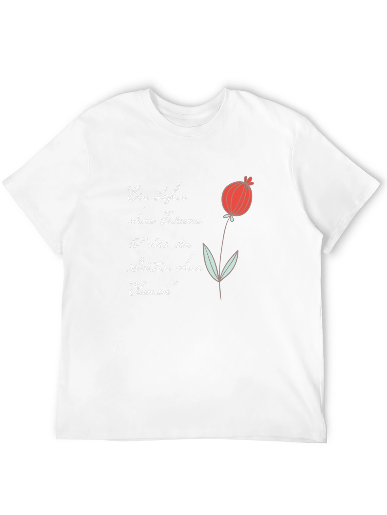 Poppy Flower Graphic Black T-Shirt