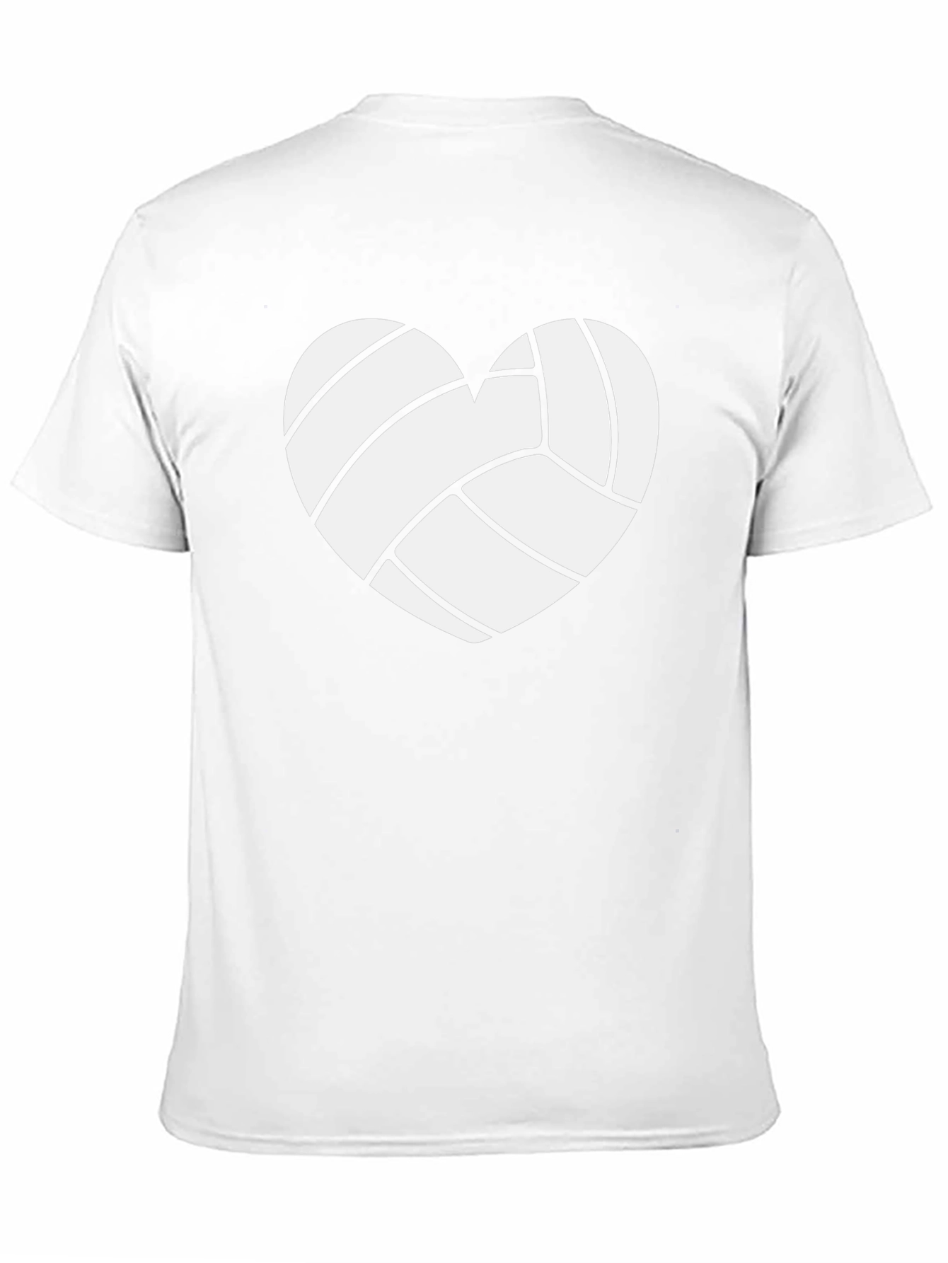 Volleyball Heart Graphic Tee - Black Cotton T-Shirt