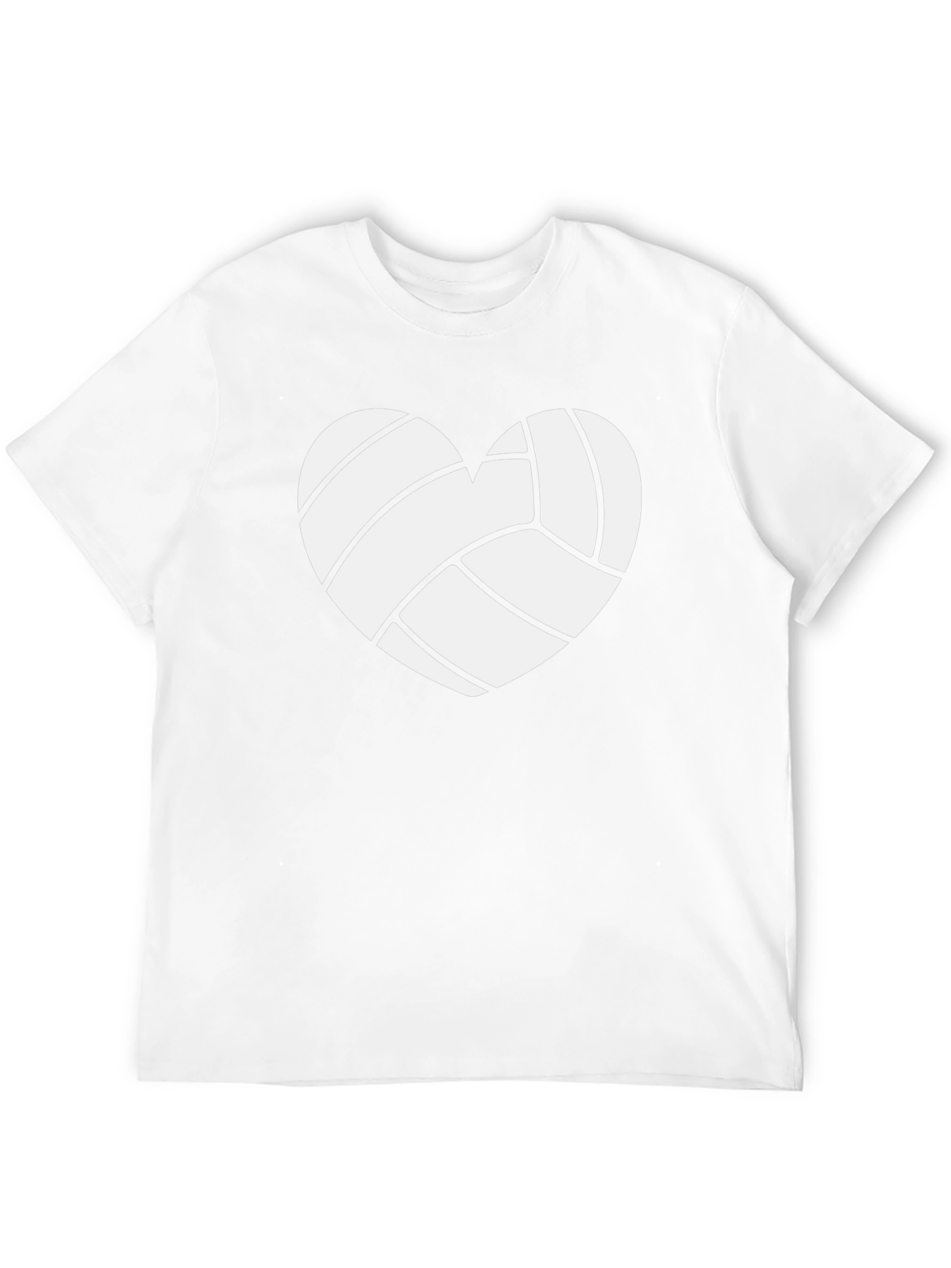 Volleyball Heart Graphic Tee - Black Cotton T-Shirt