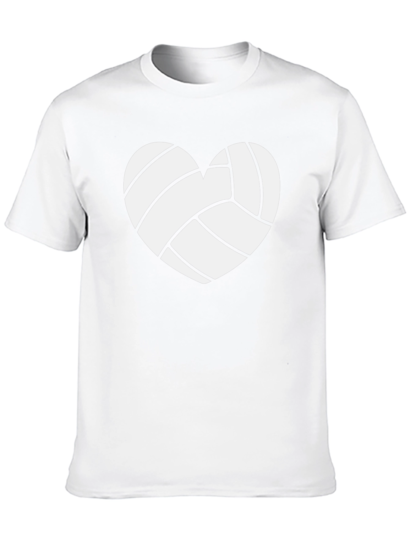 Volleyball Heart Graphic Tee - Black Cotton T-Shirt