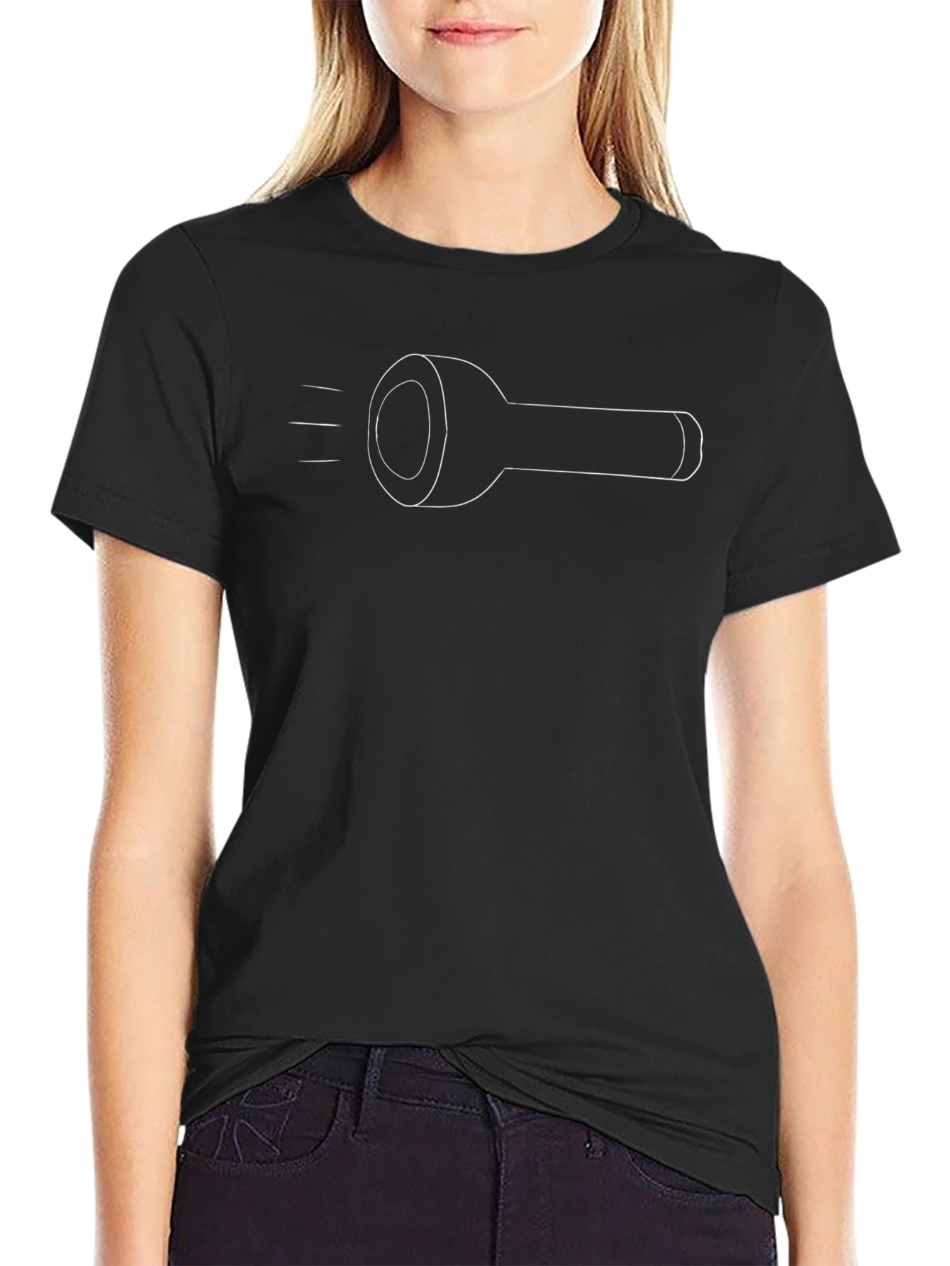 Flashlight Graphic Tee - Cool Black T-Shirt