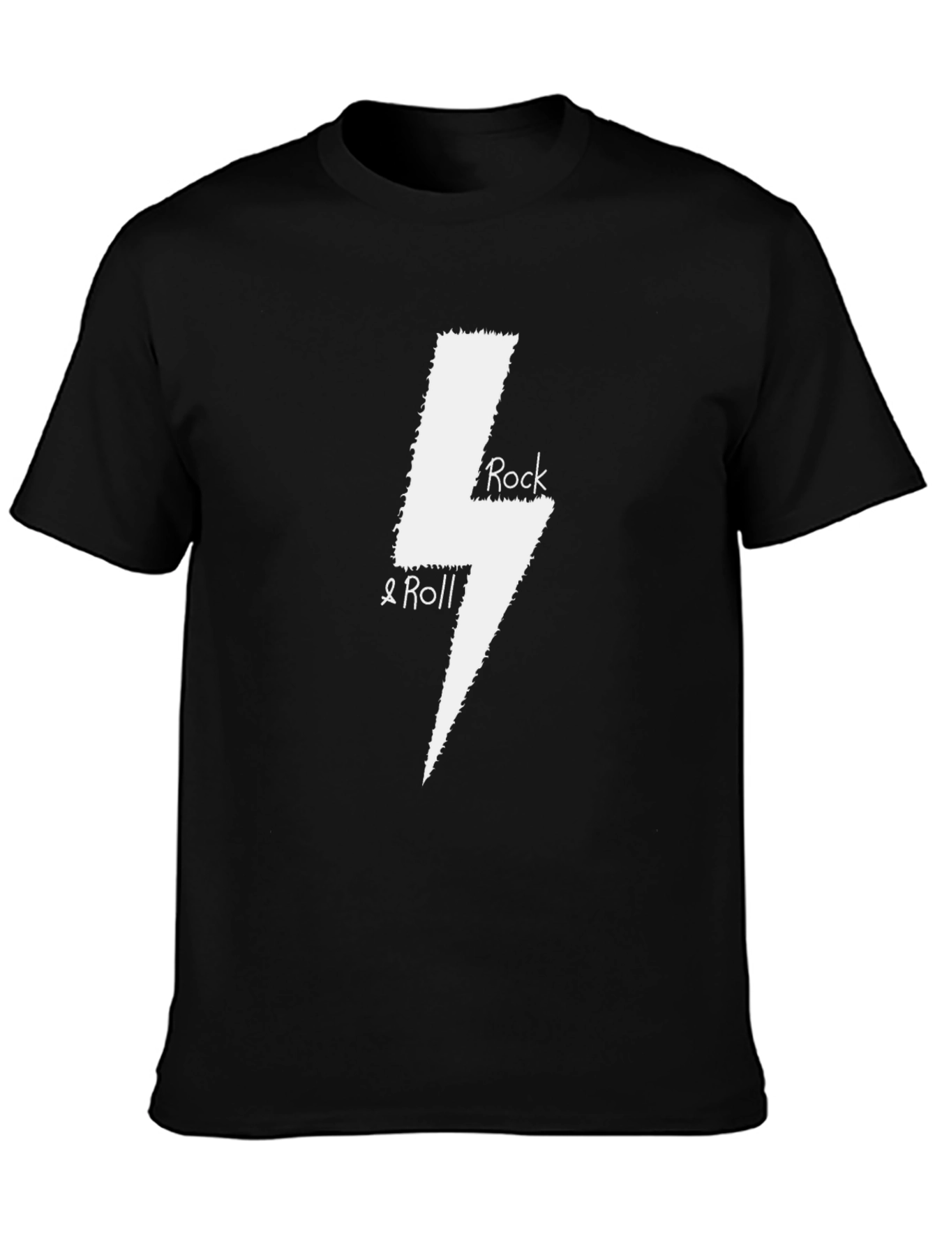 Rock & Roll Lightning Bolt Black T-Shirt