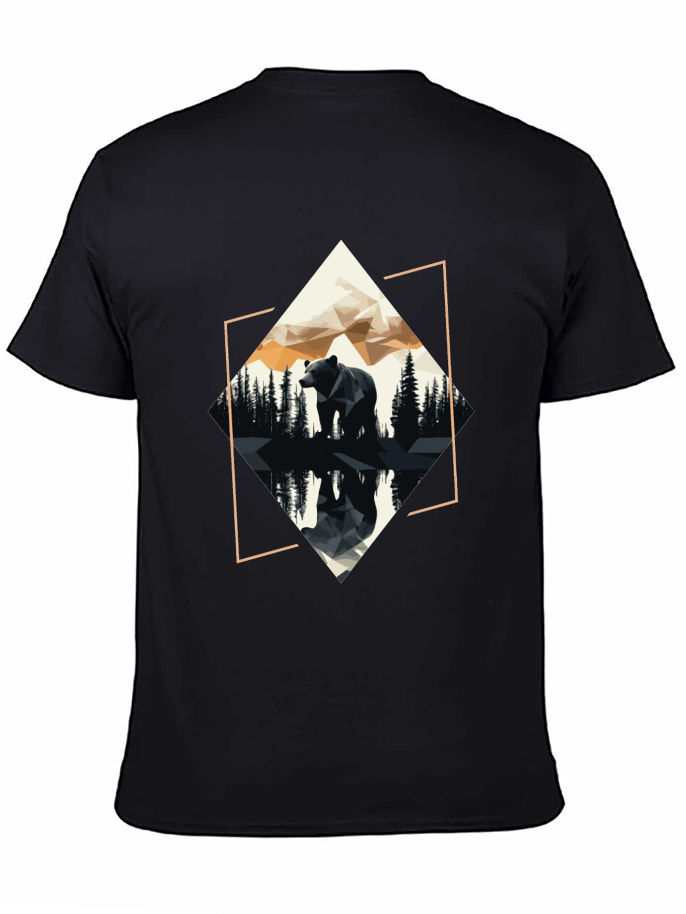 Geometric Bear Graphic T-Shirt