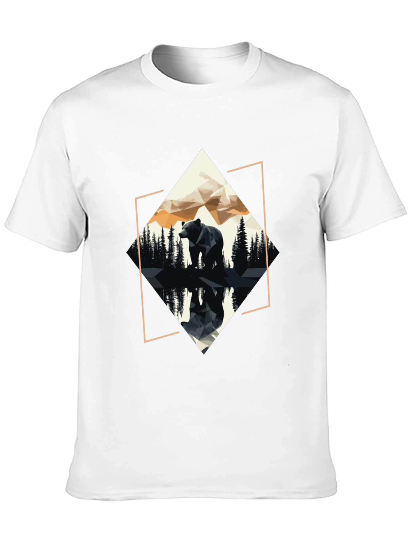 Geometric Bear Graphic T-Shirt