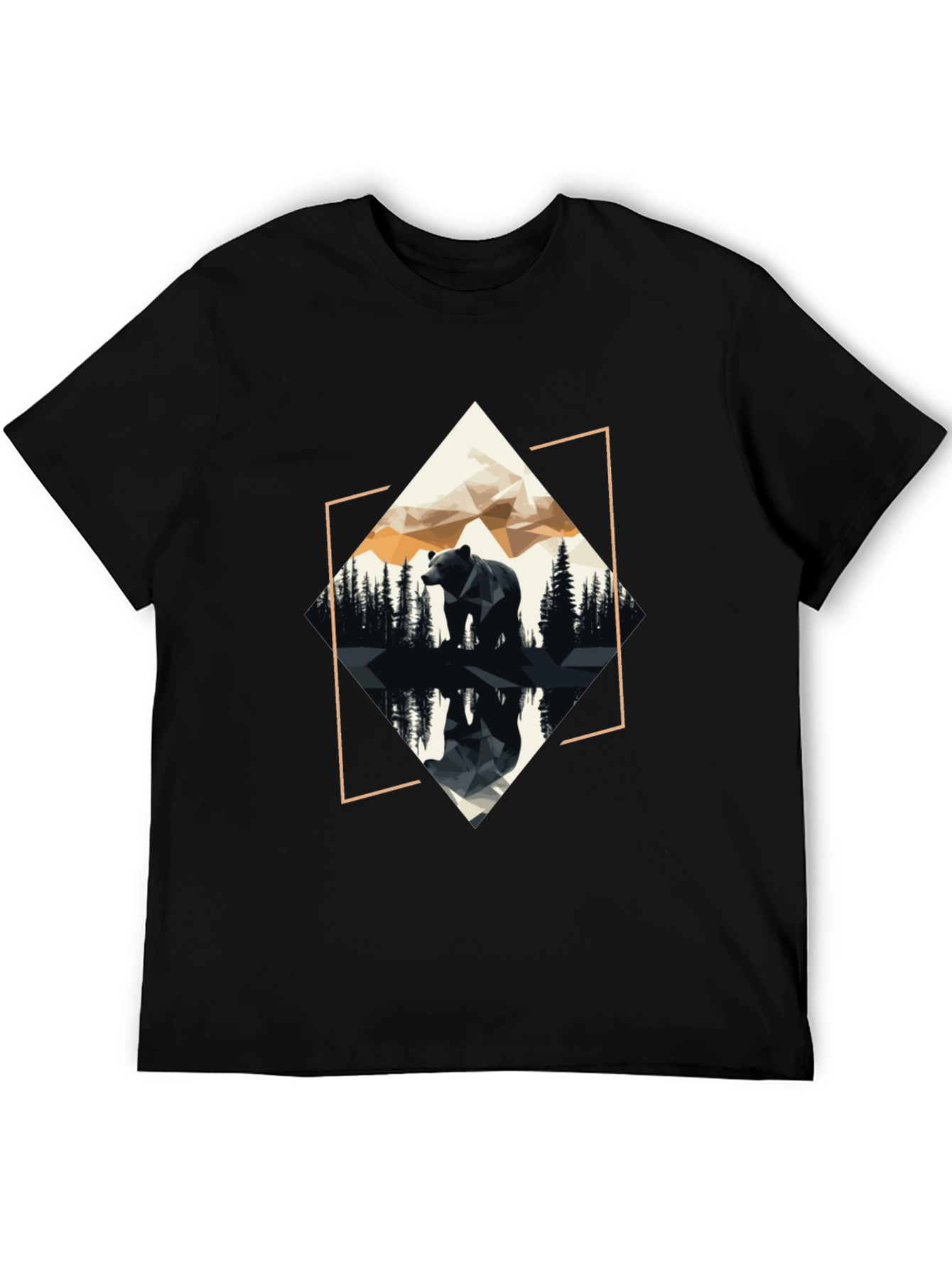 Geometric Bear Graphic T-Shirt