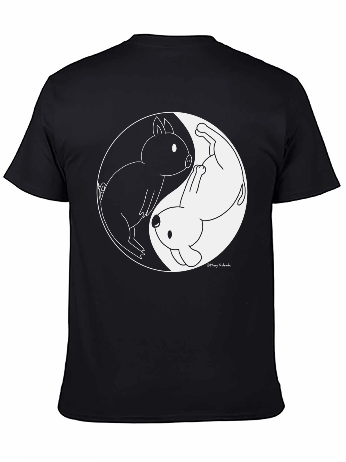 Yin Yang Pig & Dog Graphic Tee