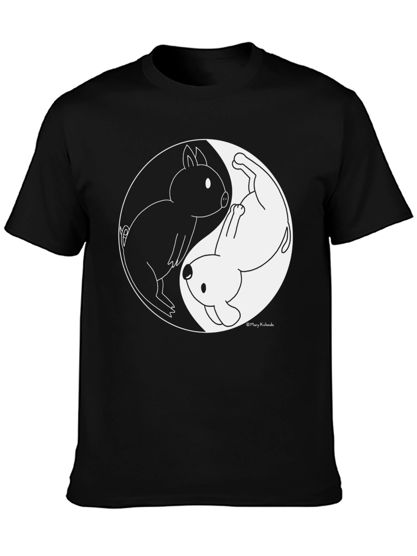 Yin Yang Pig & Dog Graphic Tee