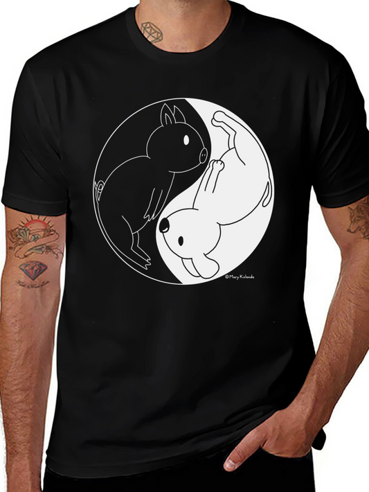 Yin Yang Pig & Dog Graphic Tee