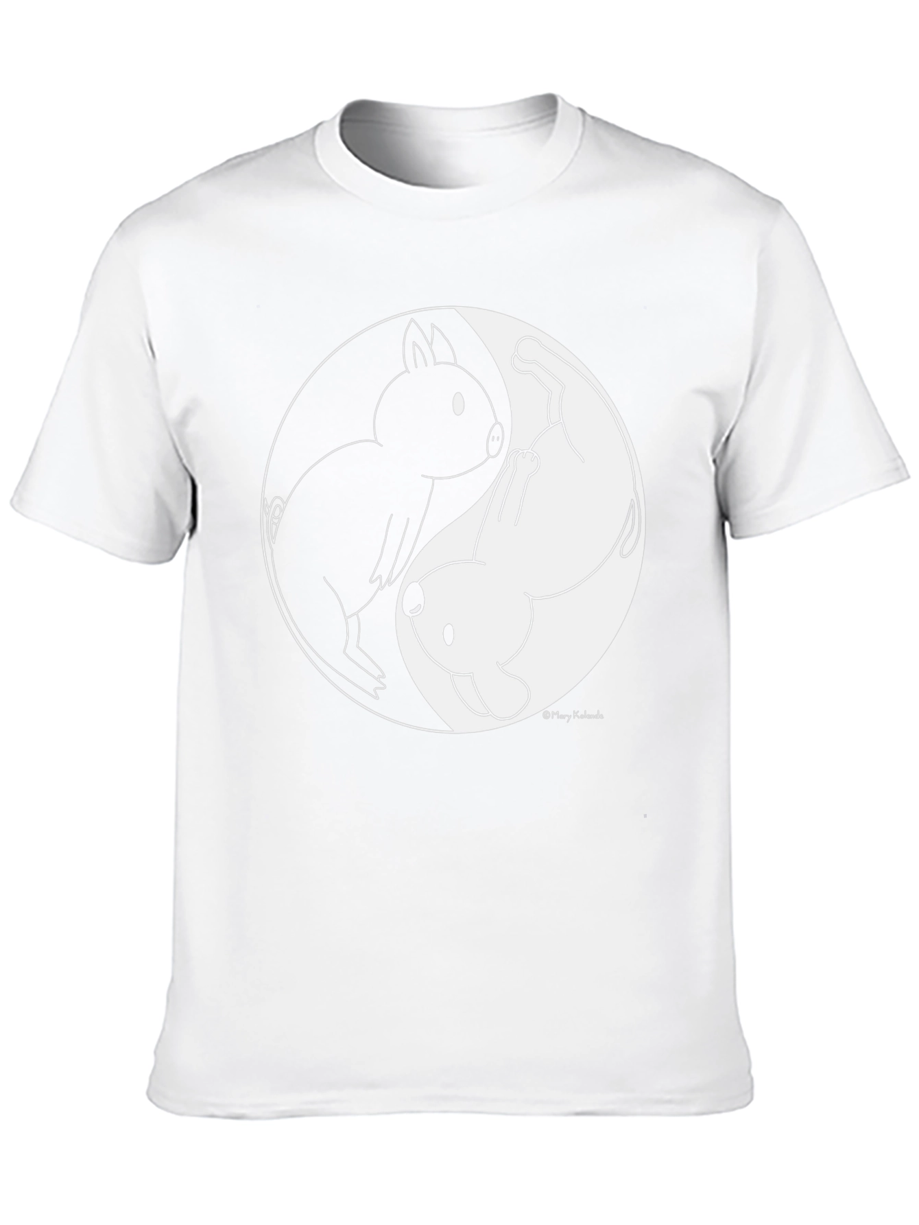 Yin Yang Pig & Dog Graphic Tee