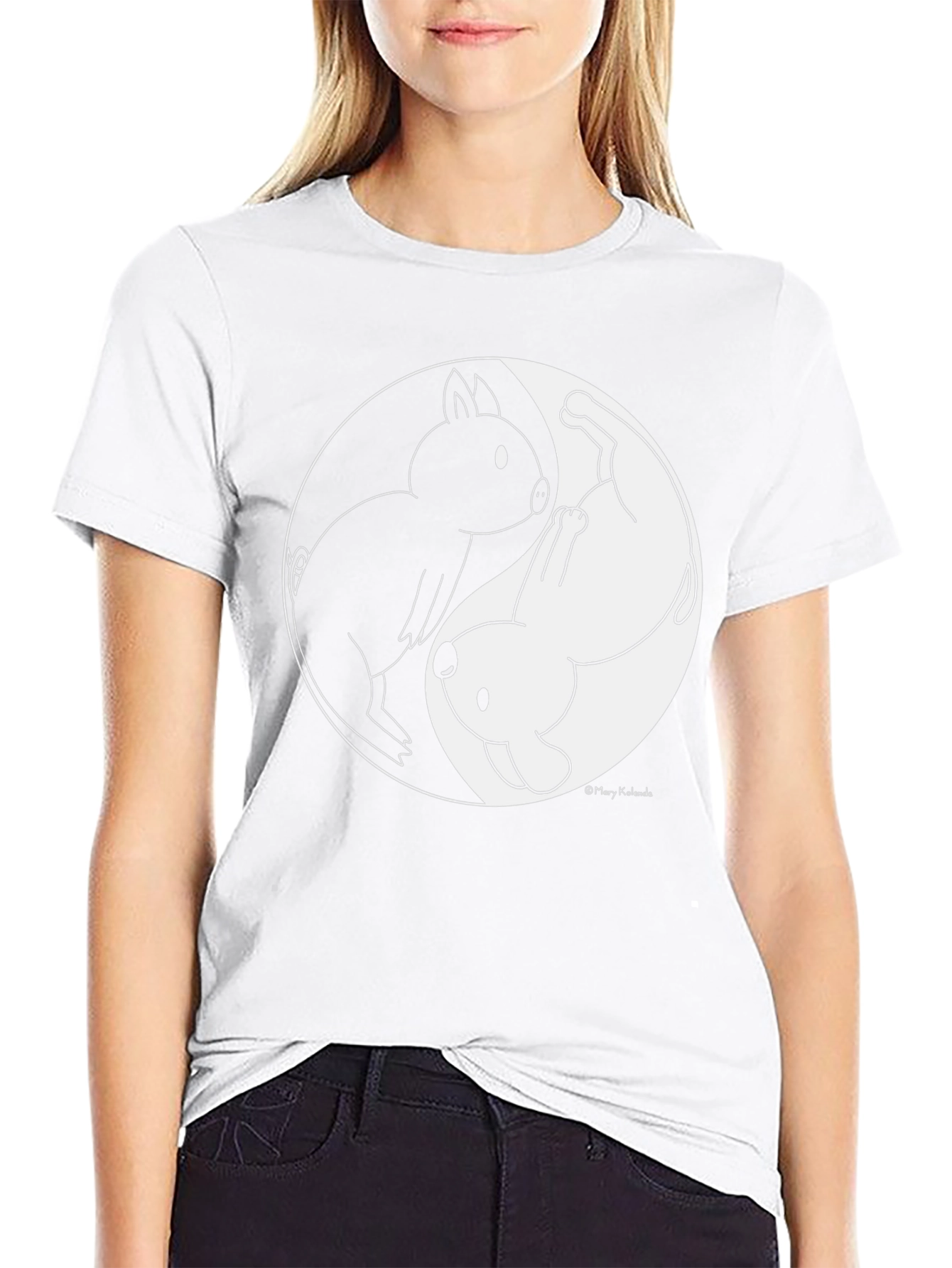 Yin Yang Pig & Dog Graphic Tee