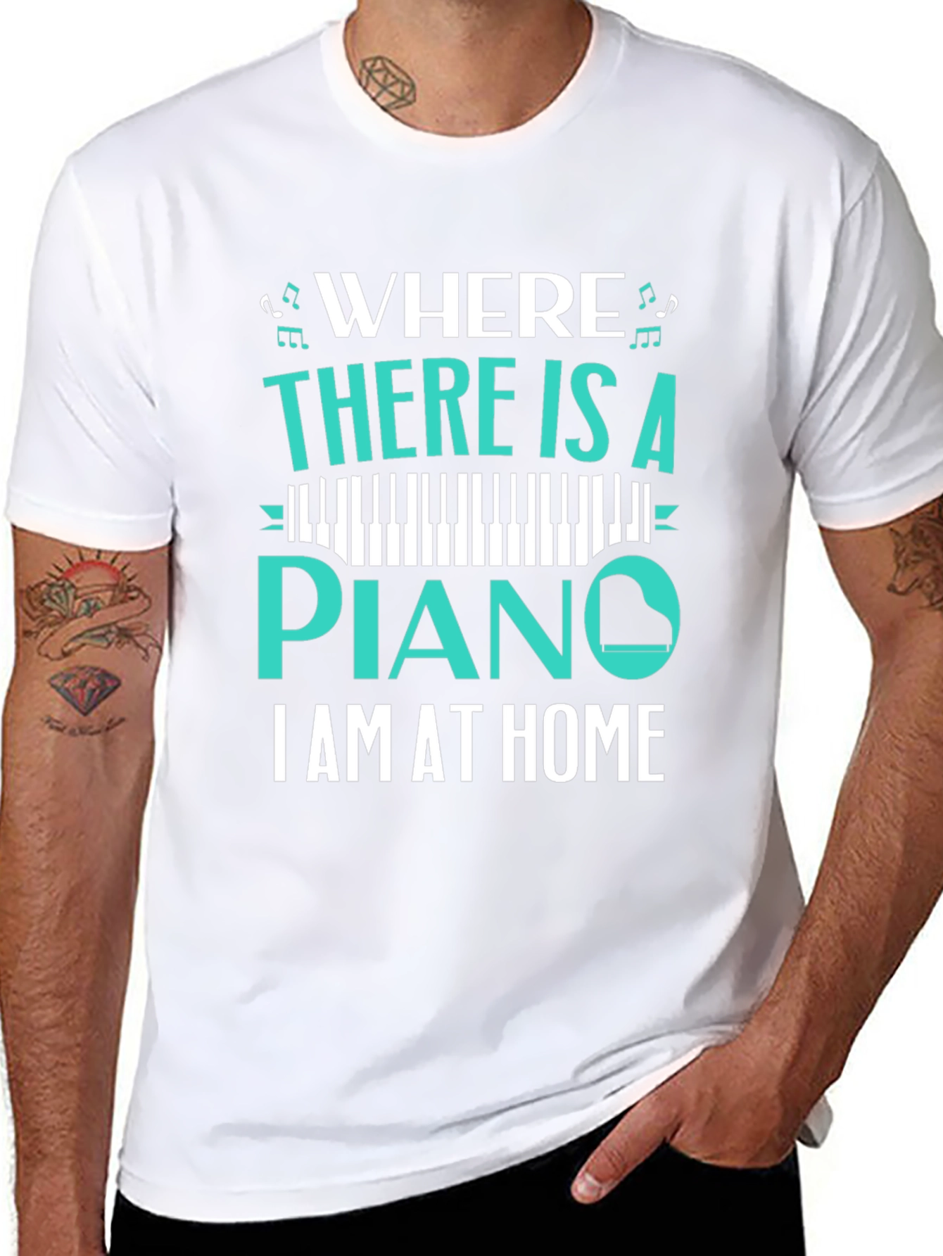 Piano Home T-Shirt - Music Lover Tee