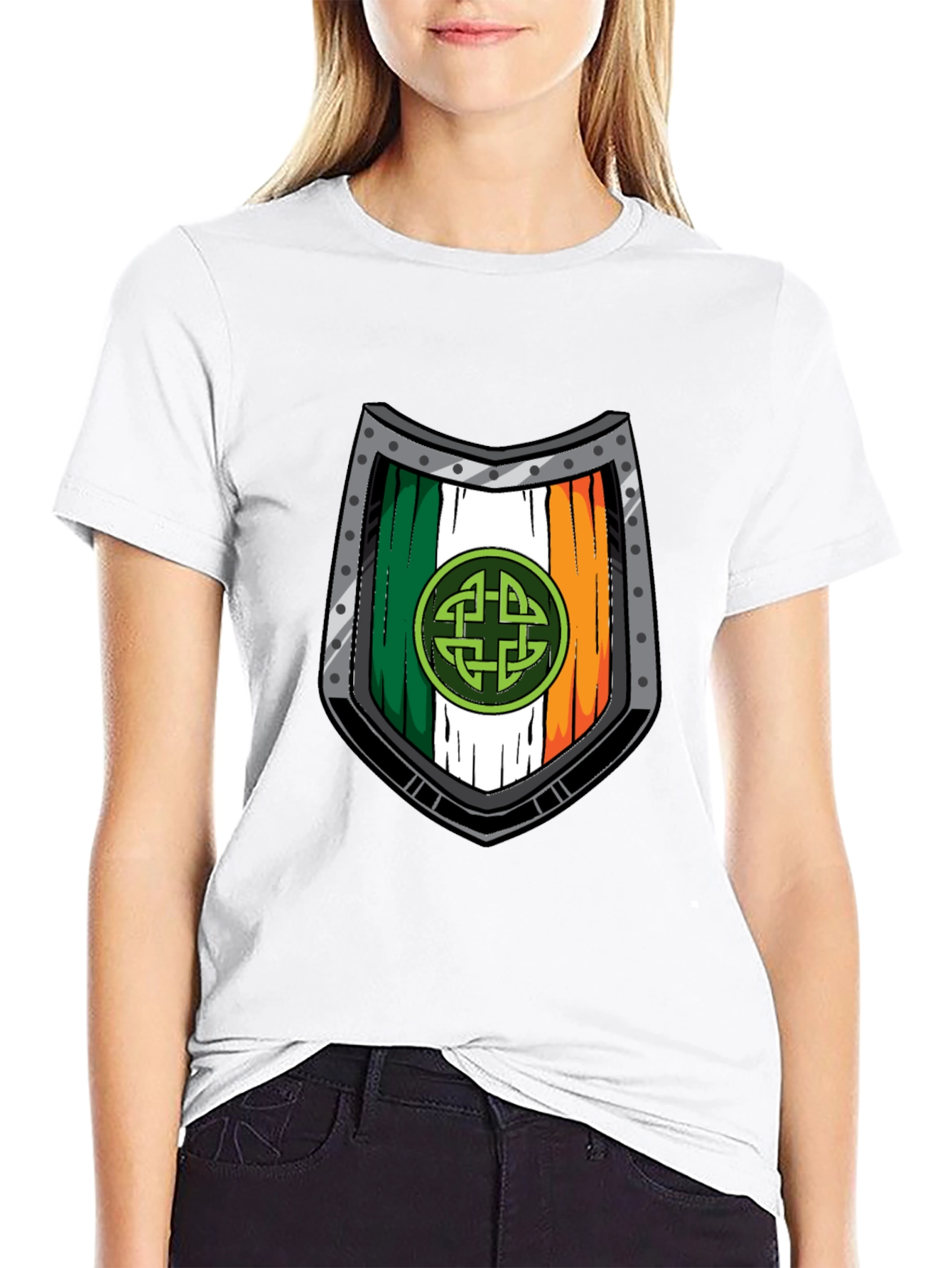 Irish Shield T-Shirt - Celtic Knot Design