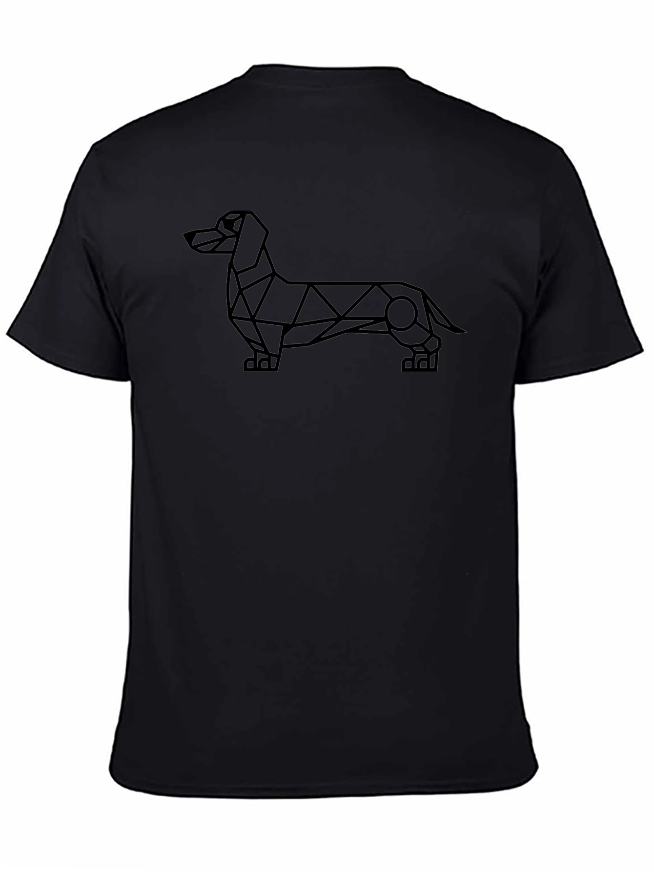 Geometric Dachshund Graphic T-Shirt - Modern Wiener Dog Tee