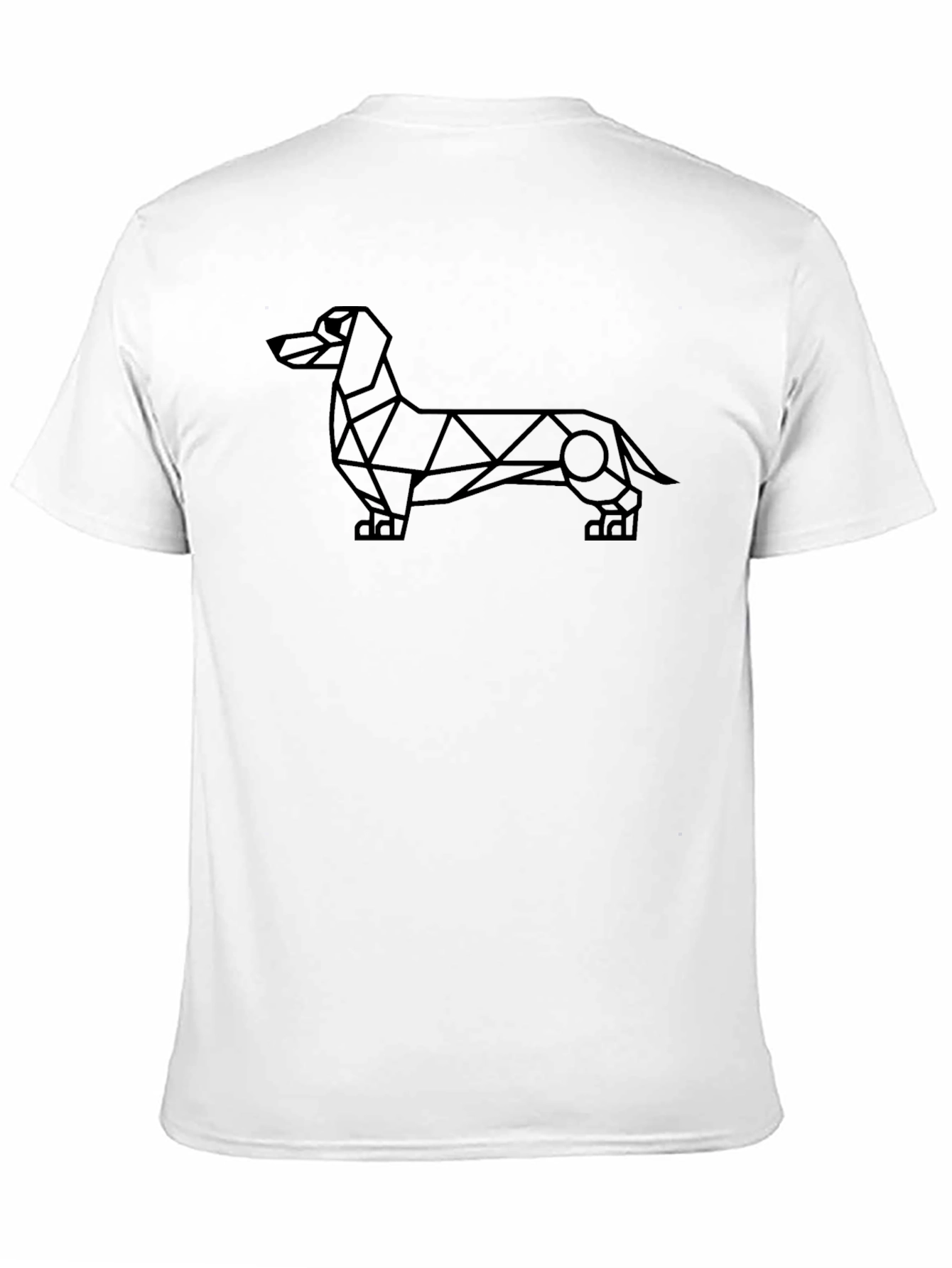 Geometric Dachshund Graphic T-Shirt - Modern Wiener Dog Tee