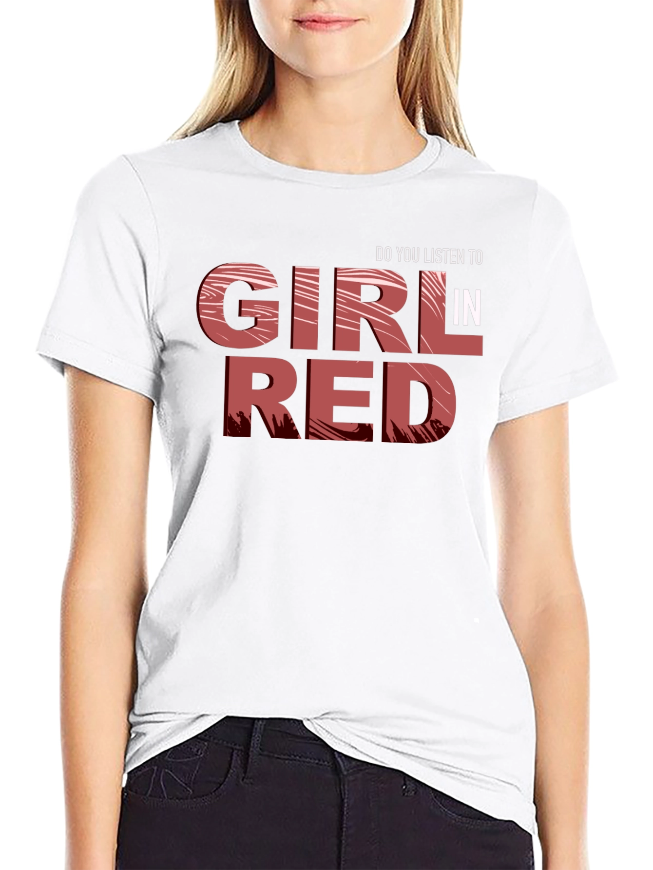 Girl In Red Music Band Graphic Black T-Shirt