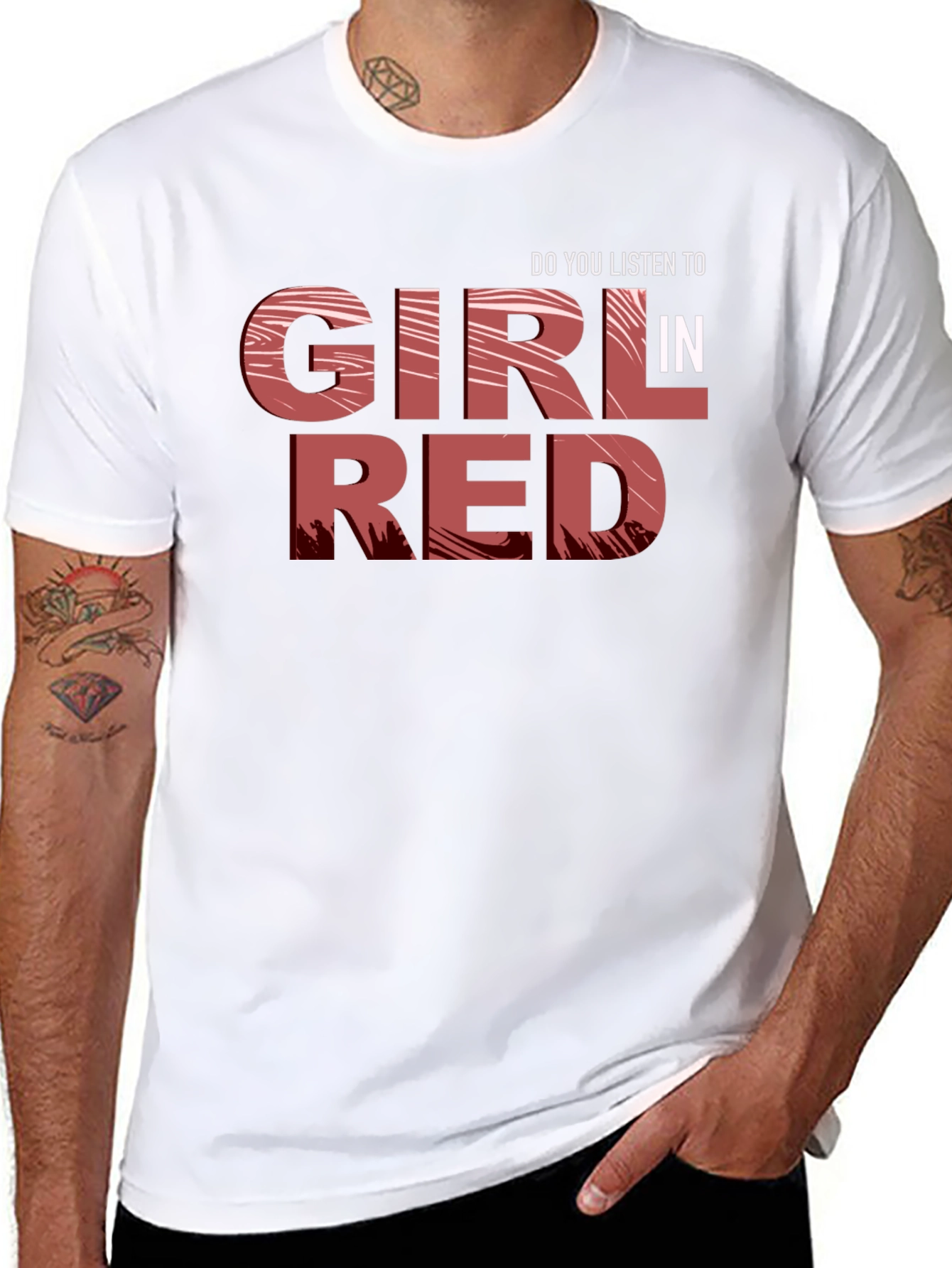 Girl In Red Music Band Graphic Black T-Shirt