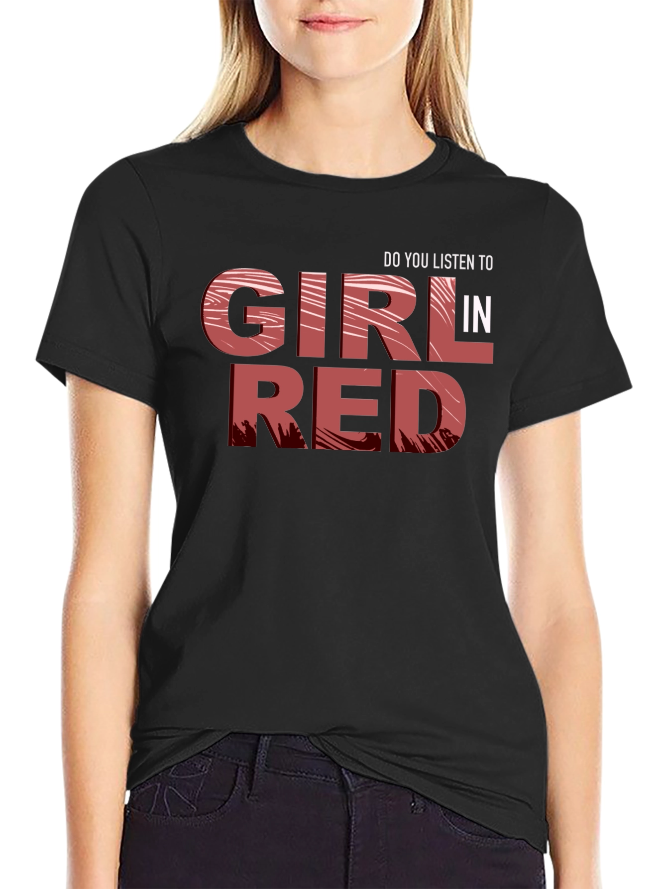 Girl In Red Music Band Graphic Black T-Shirt